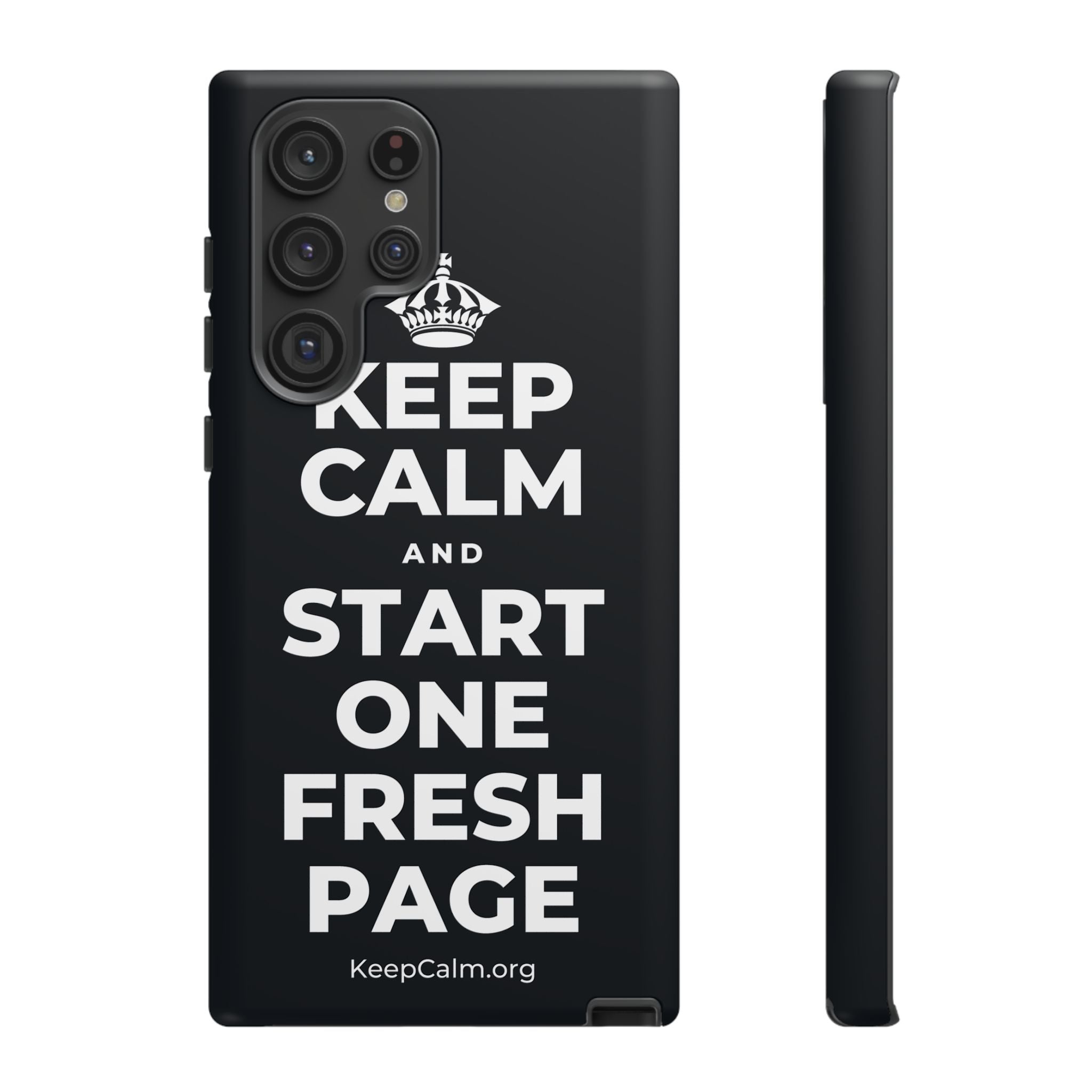 KEEP CALM AND START ONE FRESH PAGE Phone Case (Dark)