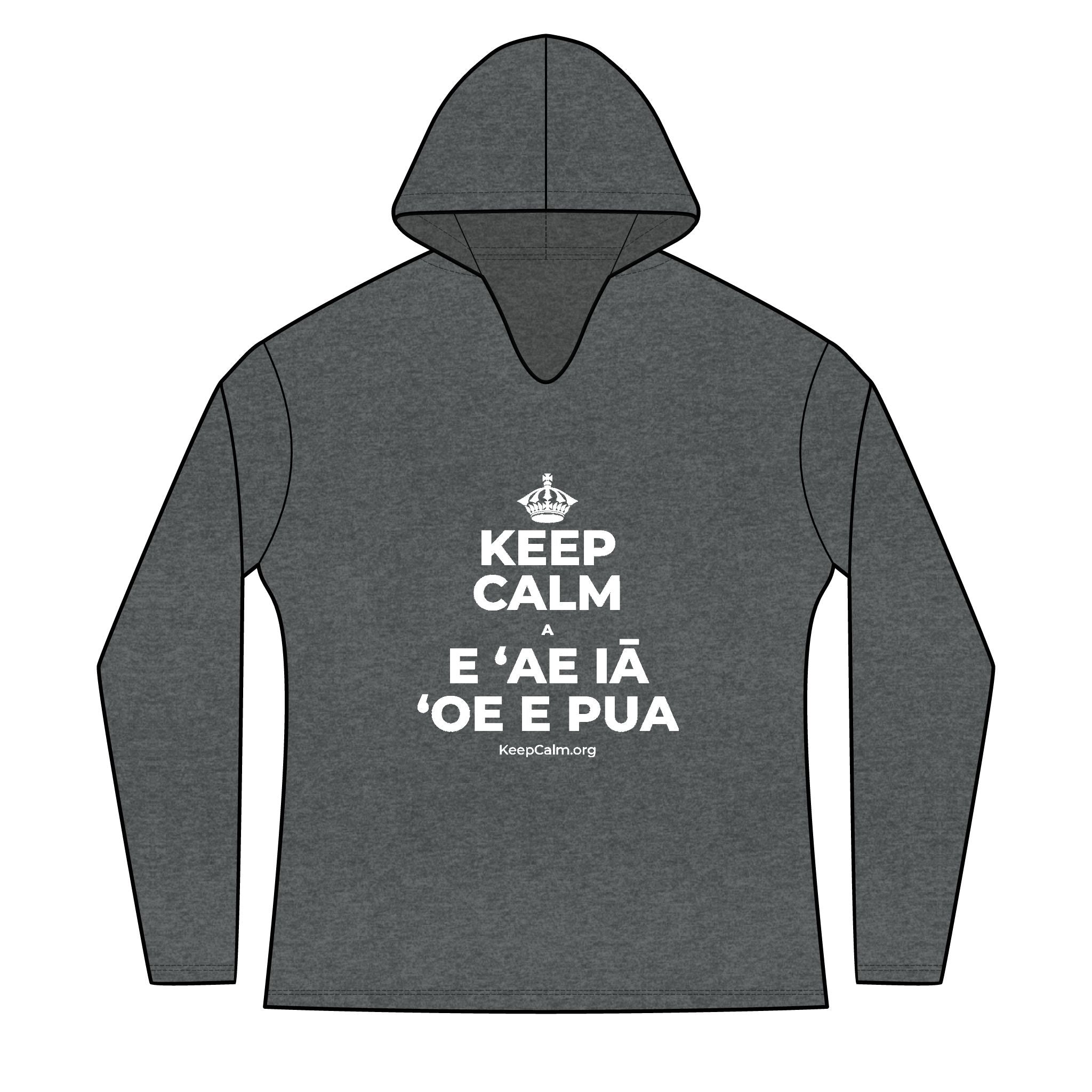 KEEP CALM A E ʻAE IĀ ʻOE E PUA Women's Long Sleeve Hoodie