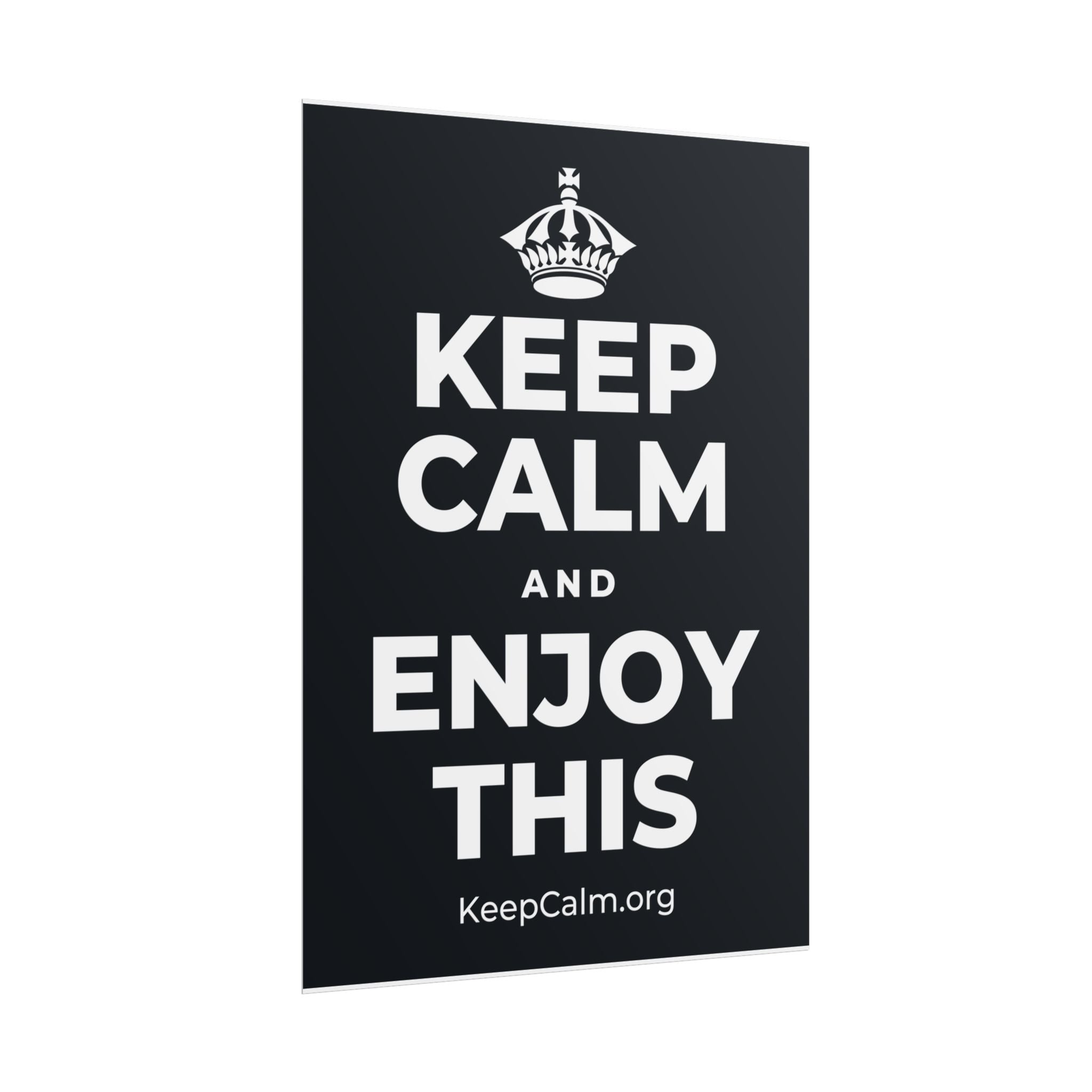 KEEP CALM AND ENJOY THIS Poster (Dark)