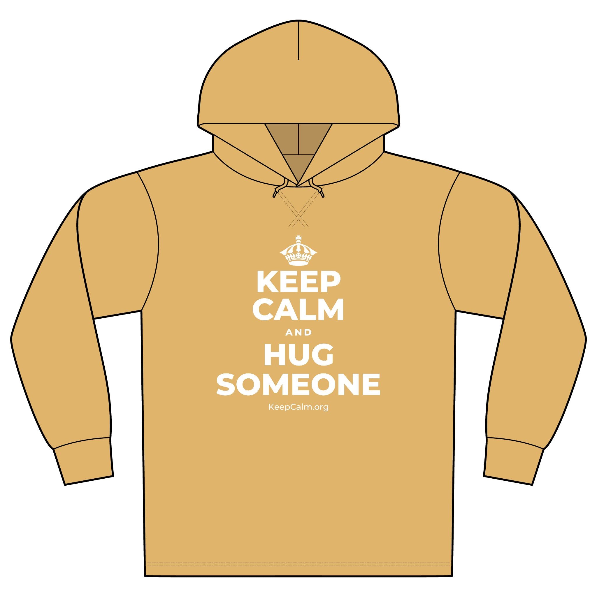 KEEP CALM AND HUG SOMEONE Organic Hoodie Tee