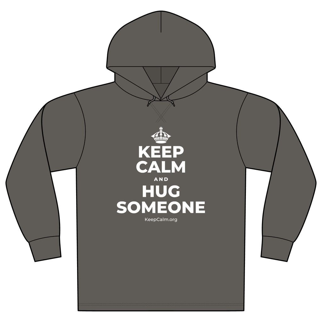 KEEP CALM AND HUG SOMEONE Organic Hoodie Tee