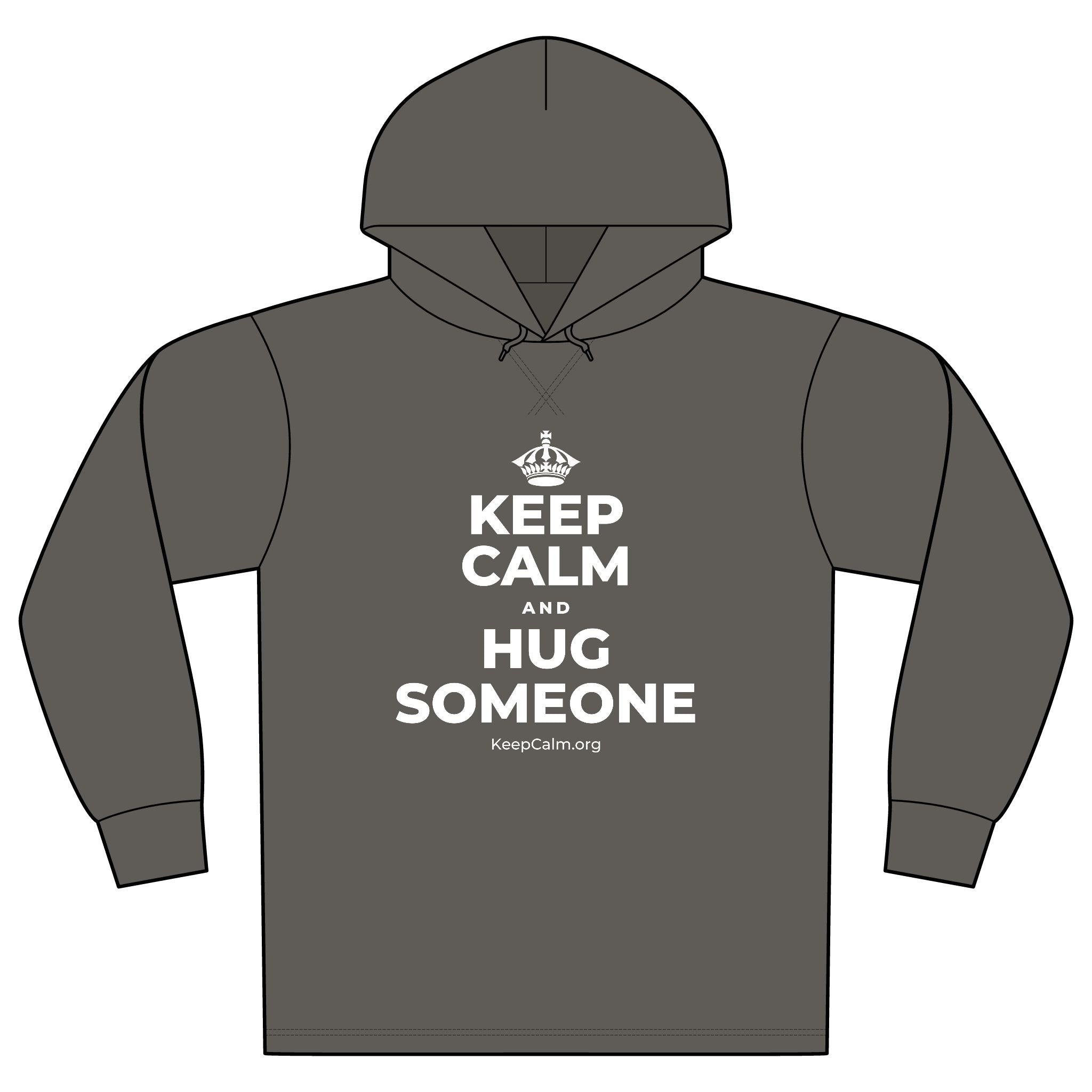 KEEP CALM AND HUG SOMEONE Organic Hoodie Tee
