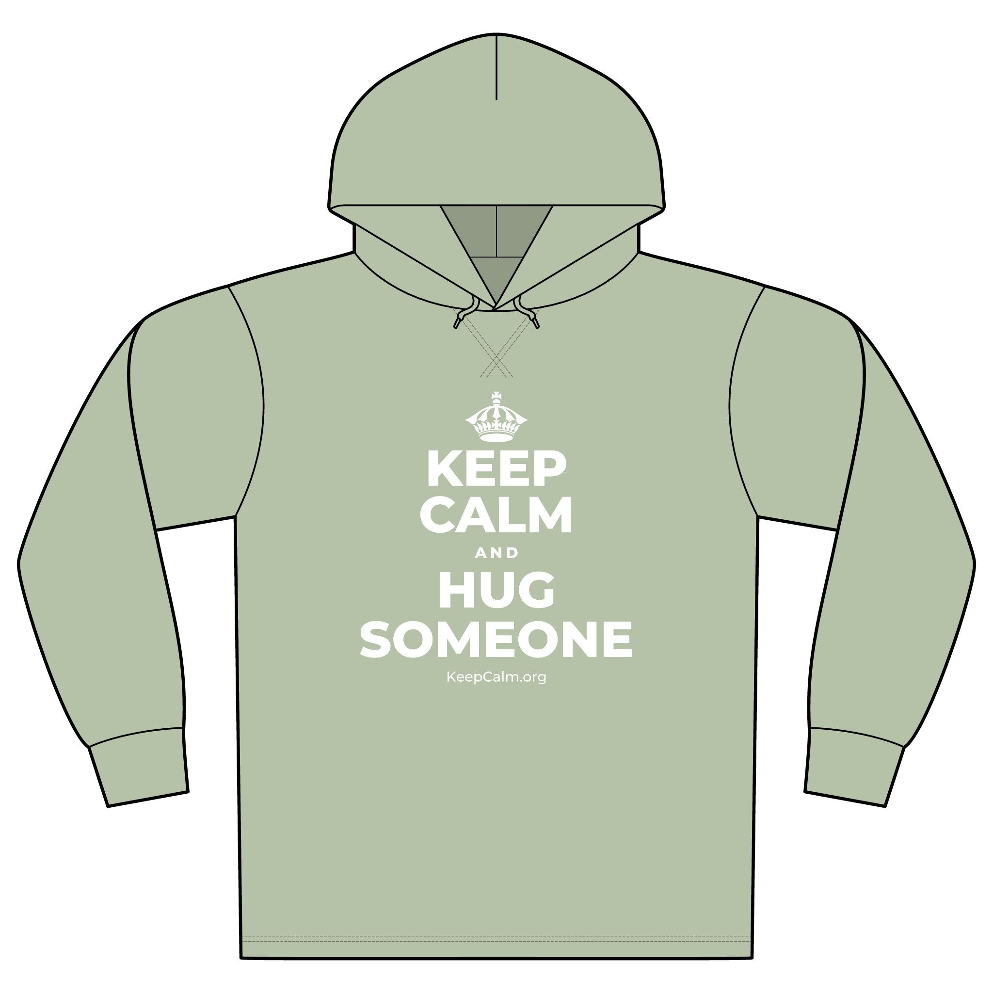 KEEP CALM AND HUG SOMEONE Organic Hoodie Tee