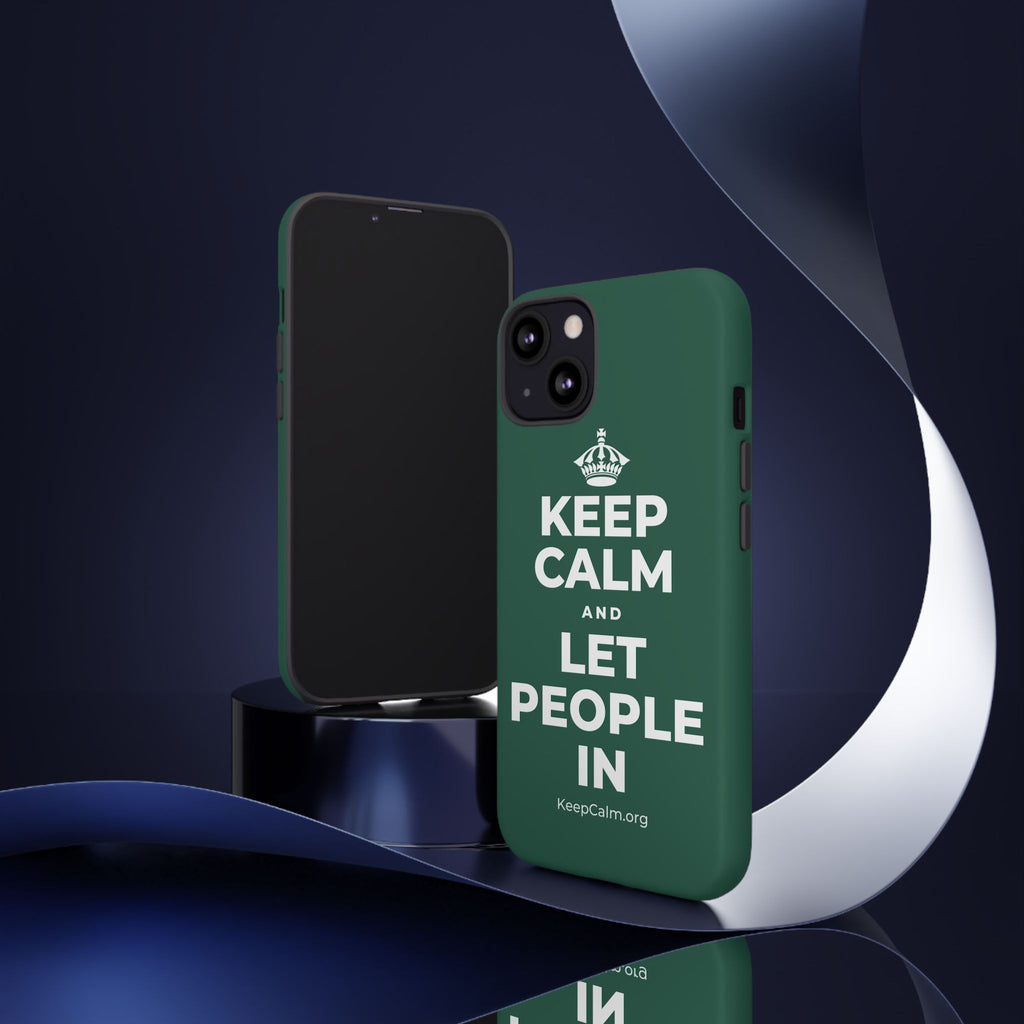 KEEP CALM AND LET PEOPLE IN Phone Case