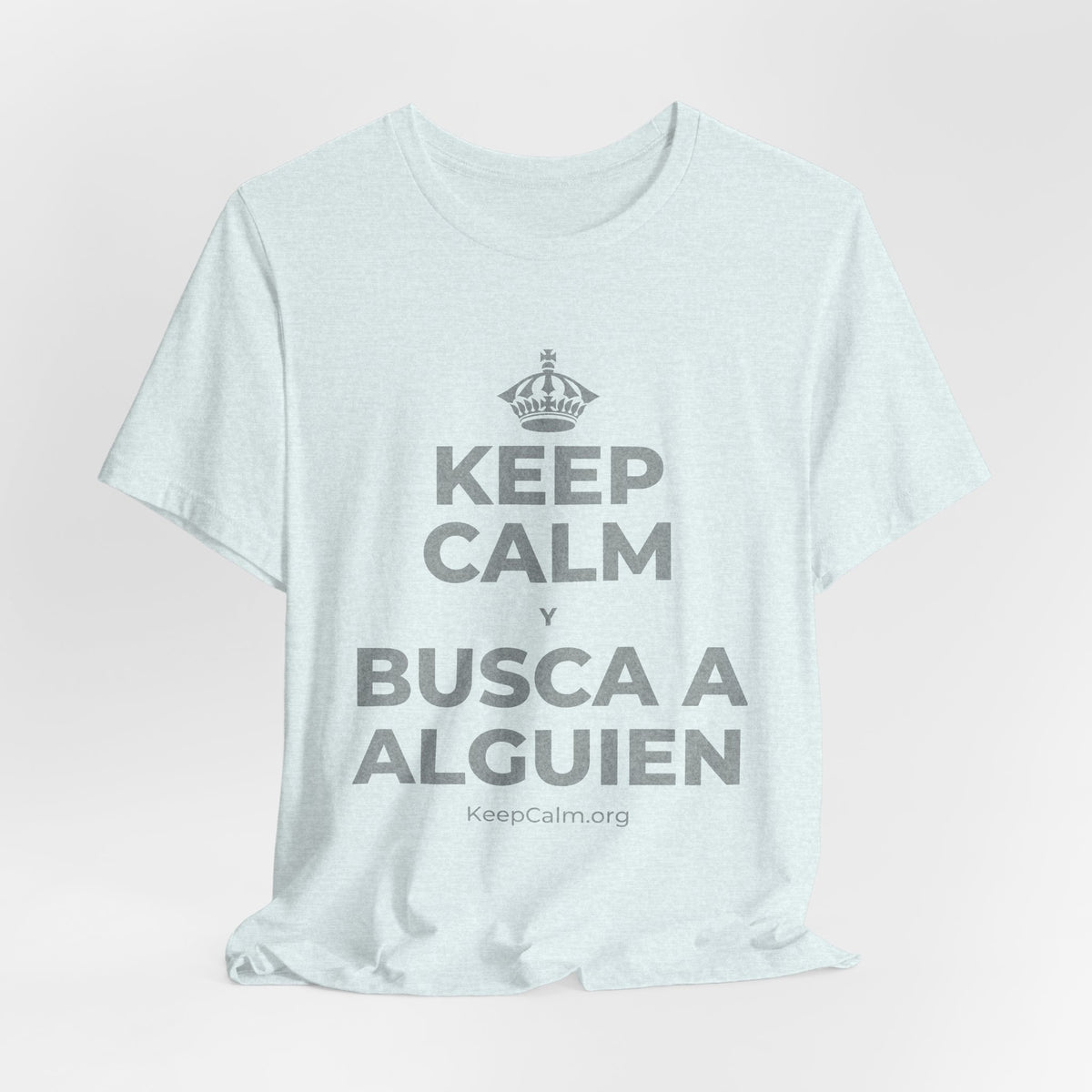 KEEP CALM Y BUSCA A ALGUIEN T-Shirt (Soft Cream–Heather Mauve)