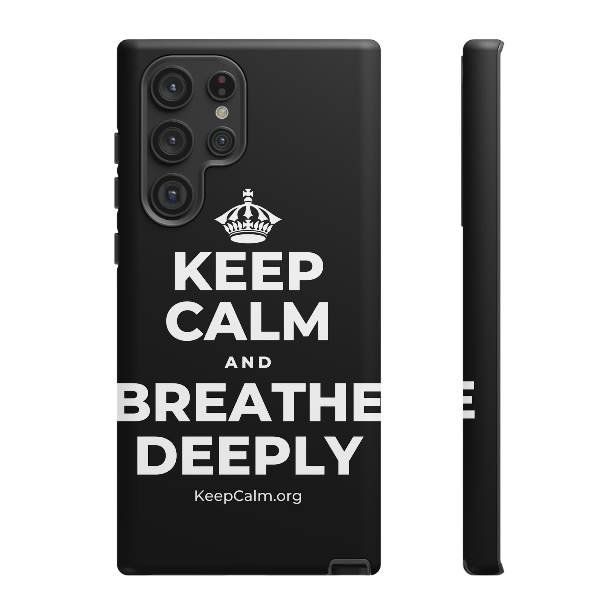 KEEP CALM AND BREATHE DEEPLY Phone Case