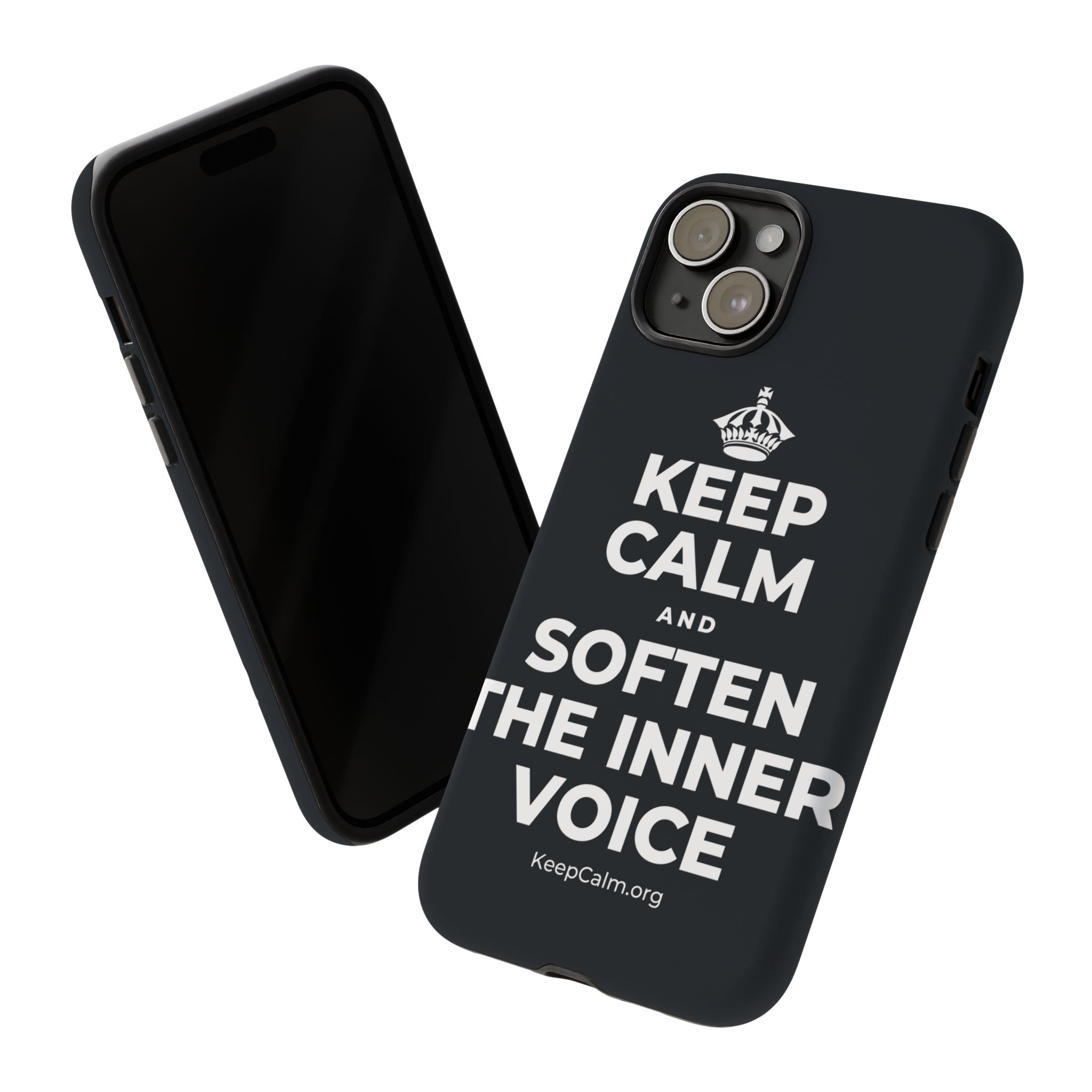 KEEP CALM AND SOFTEN THE INNER VOICE Phone Case (Dark)