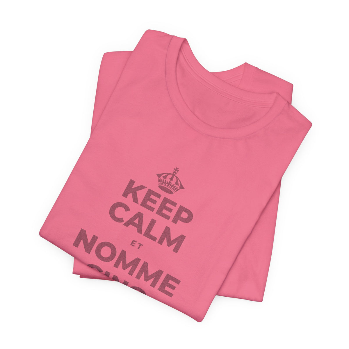 KEEP CALM ET NOMME CINQ CHOSES QUE TU VOIS T-Shirt (Military Green–Autumn)