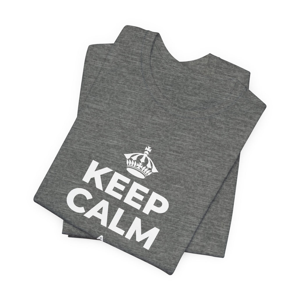 KEEP CALM A HOʻOPĀ I KA LANI T-Shirt (Baby Blue–Silver)