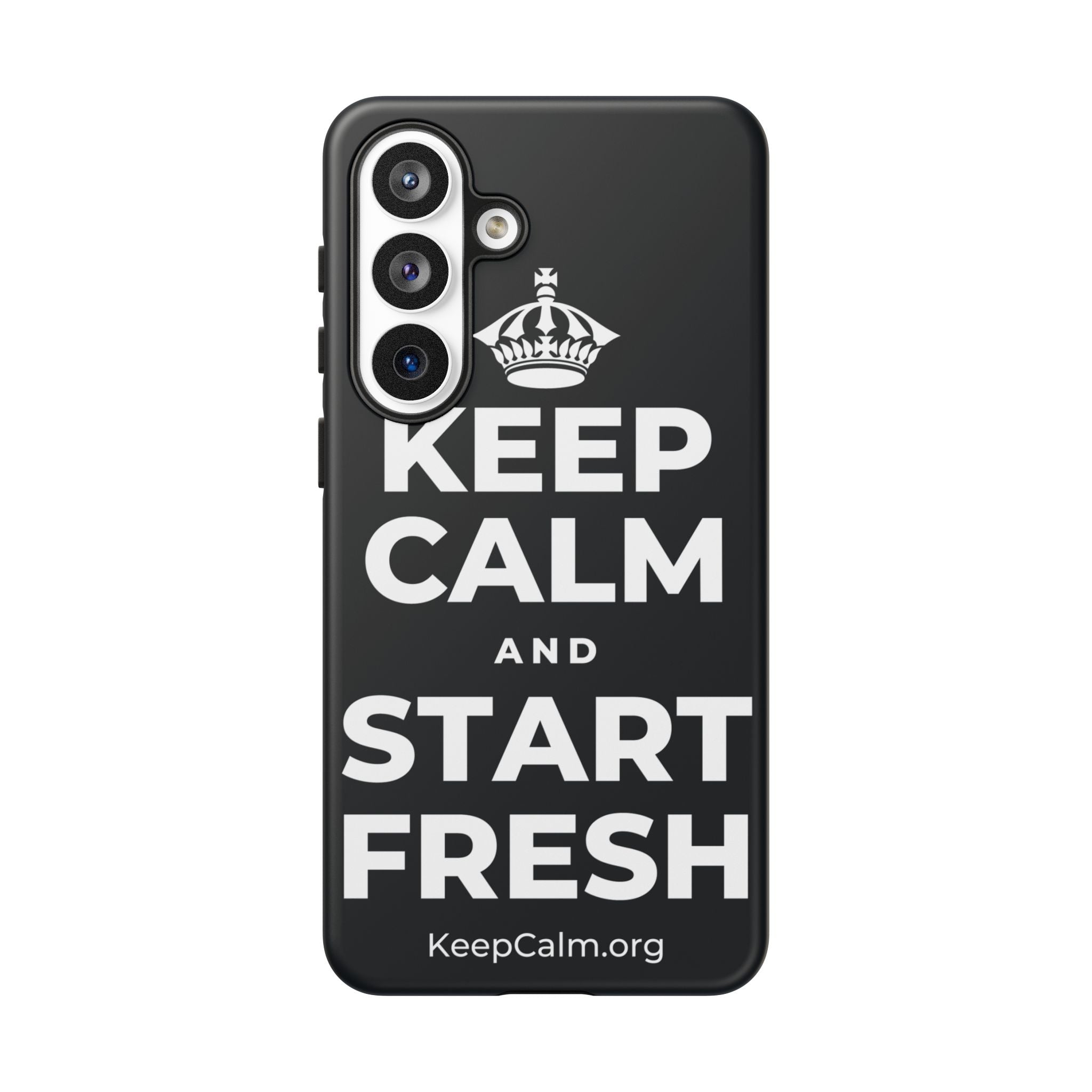 KEEP CALM AND START FRESH Phone Case (Dark)