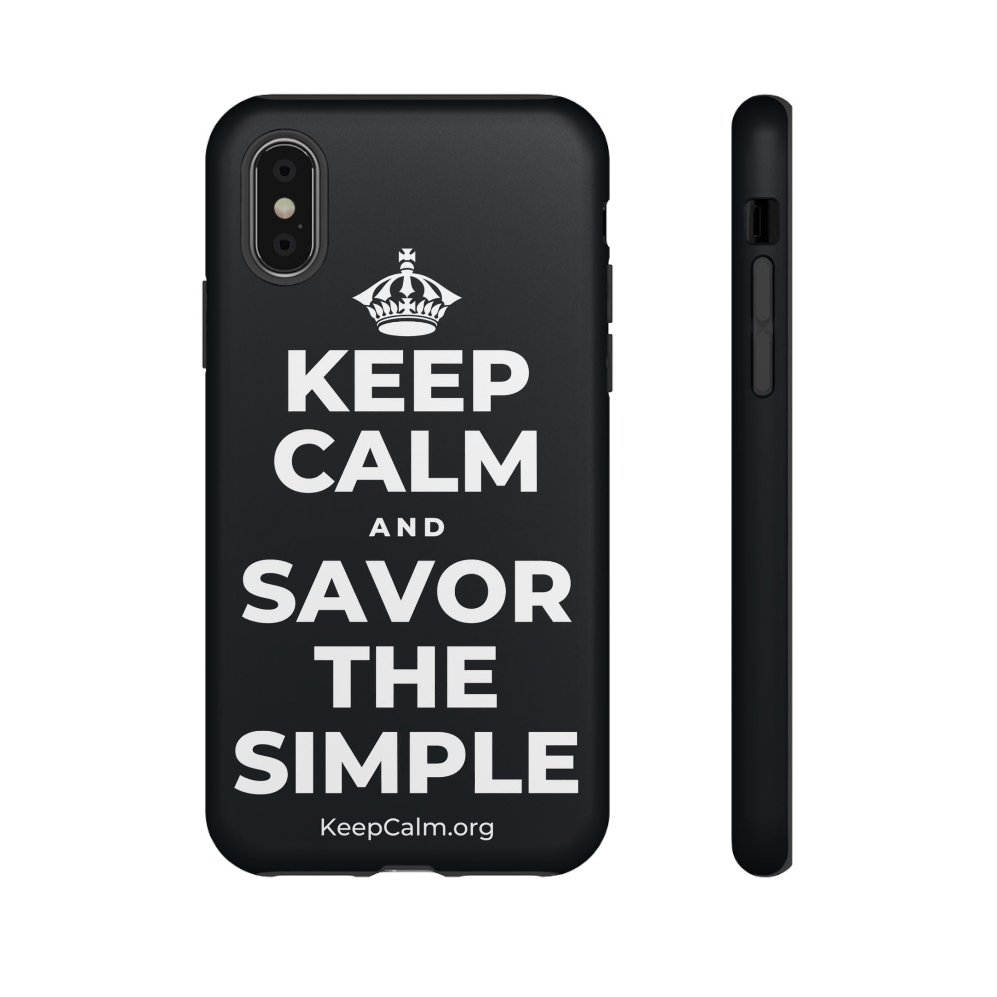 KEEP CALM AND SAVOR THE SIMPLE Phone Case (Dark)