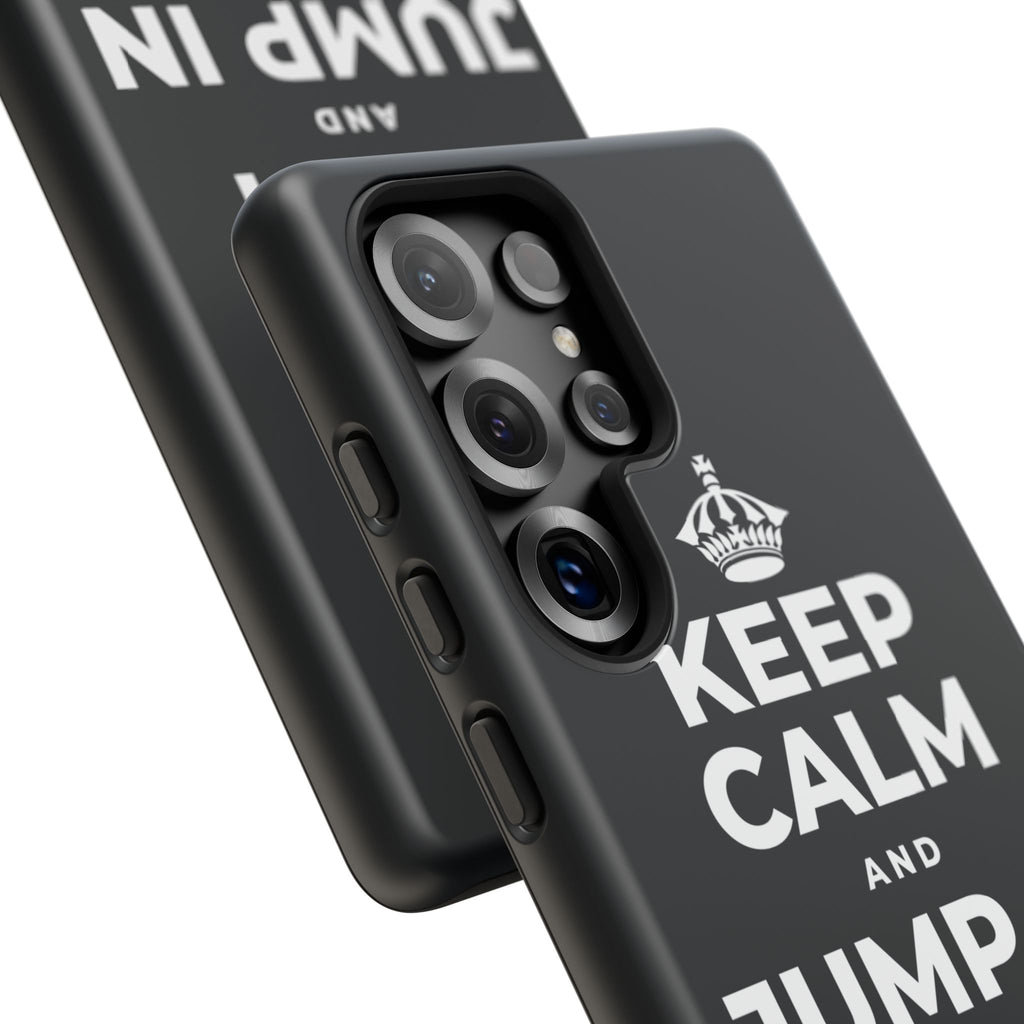 KEEP CALM AND JUMP IN A PUDDLE Phone Case (Dark)