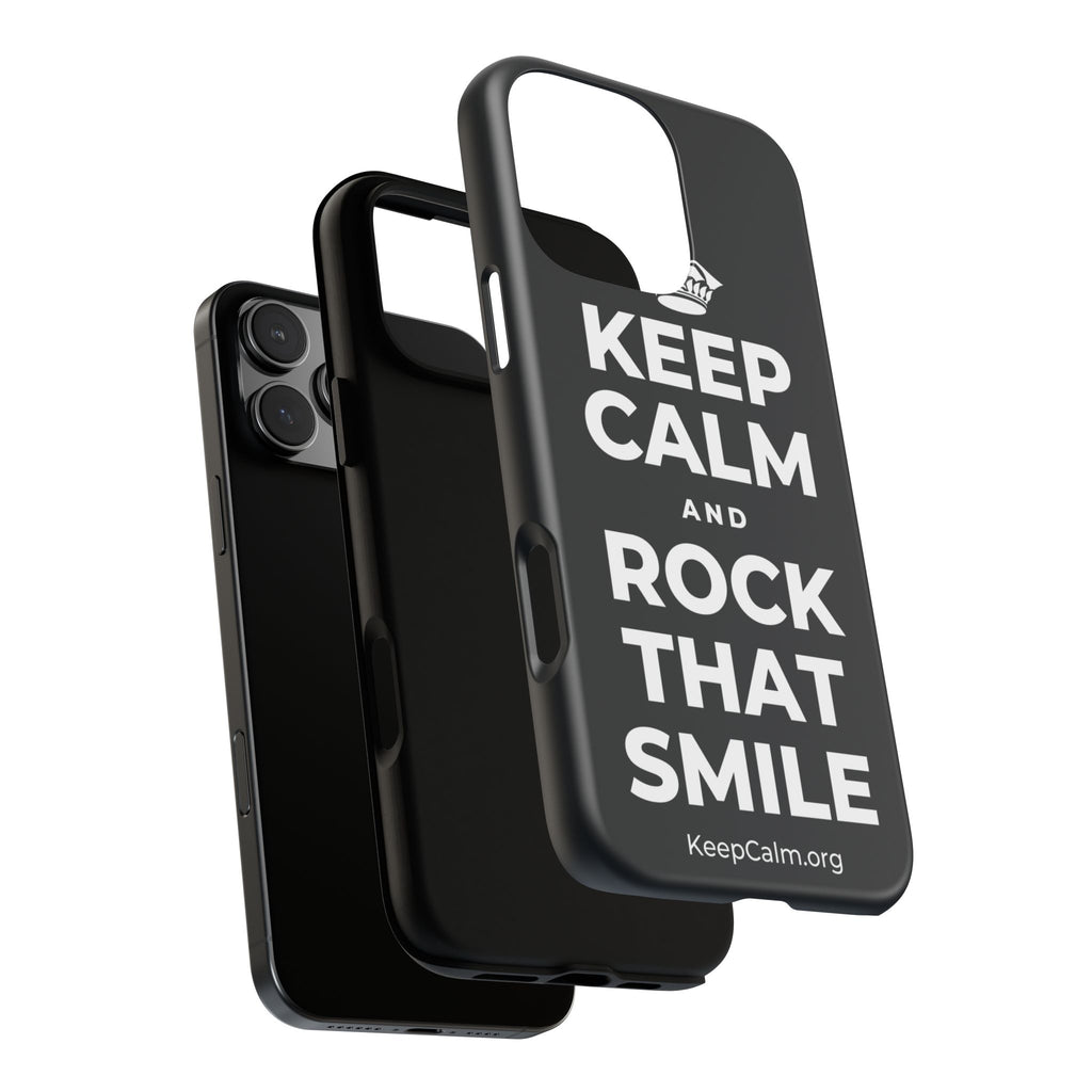 KEEP CALM AND ROCK THAT SMILE Phone Case (Dark)