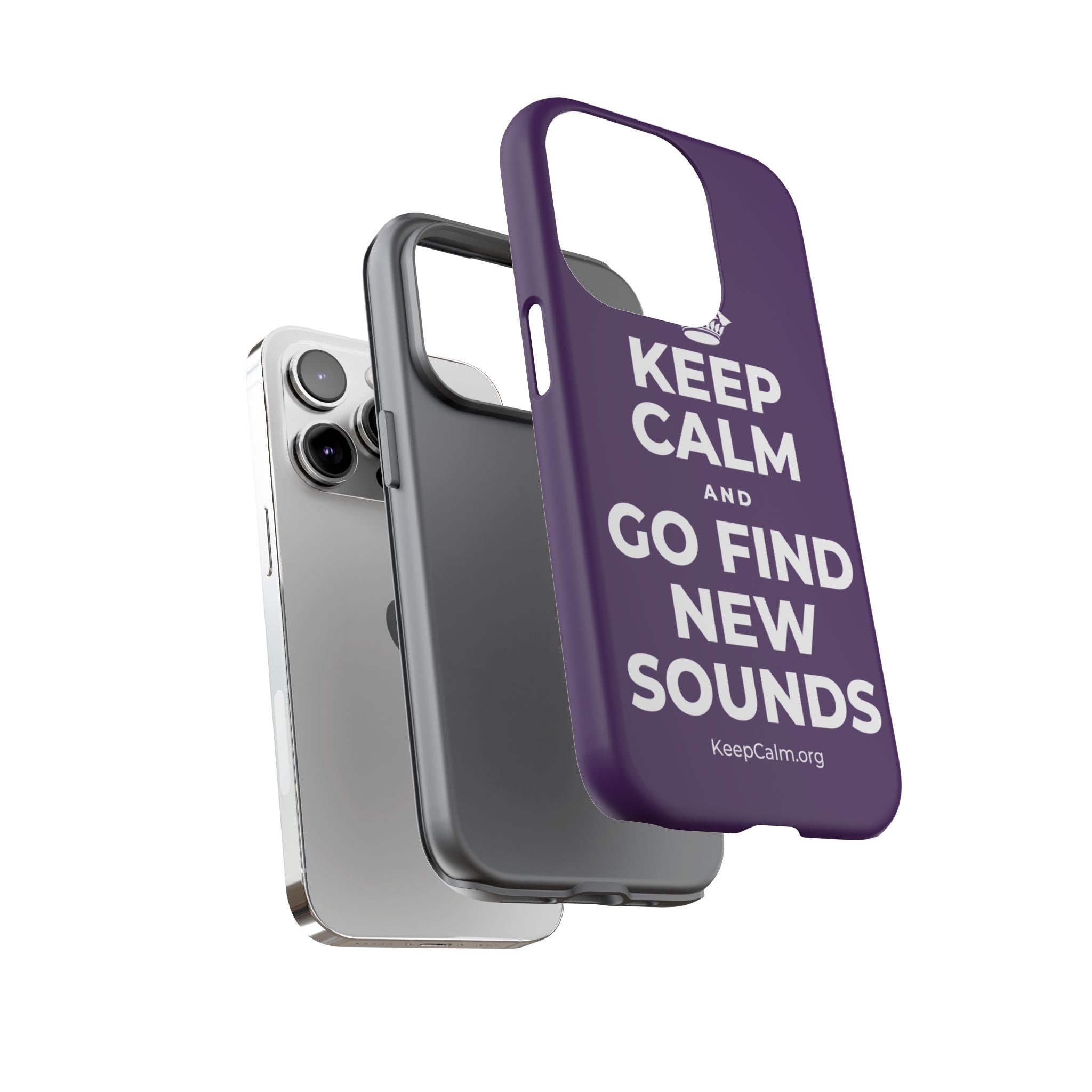 KEEP CALM AND GO FIND NEW SOUNDS Phone Case