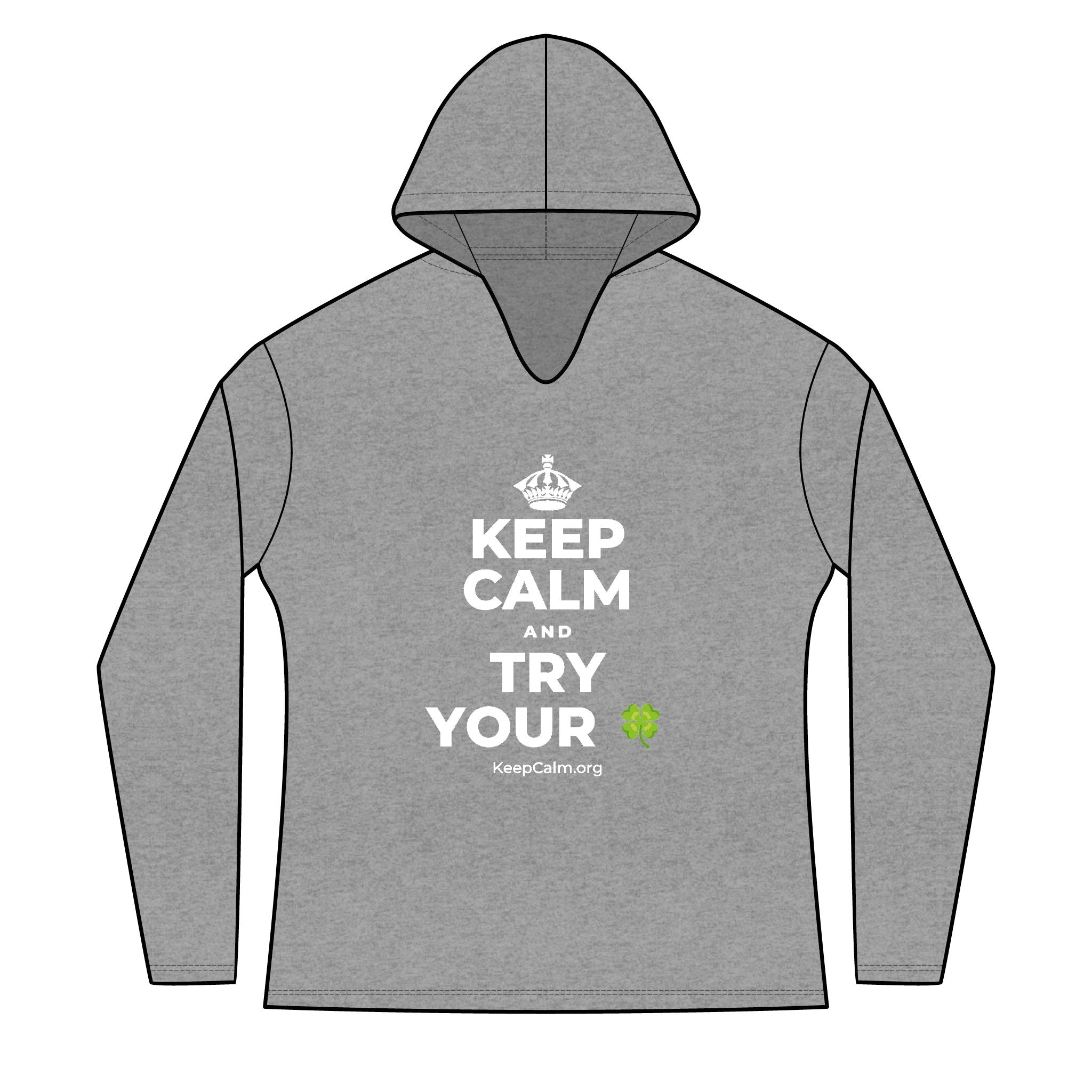 KEEP CALM AND TRY YOUR 🍀 Women's Long Sleeve Hoodie