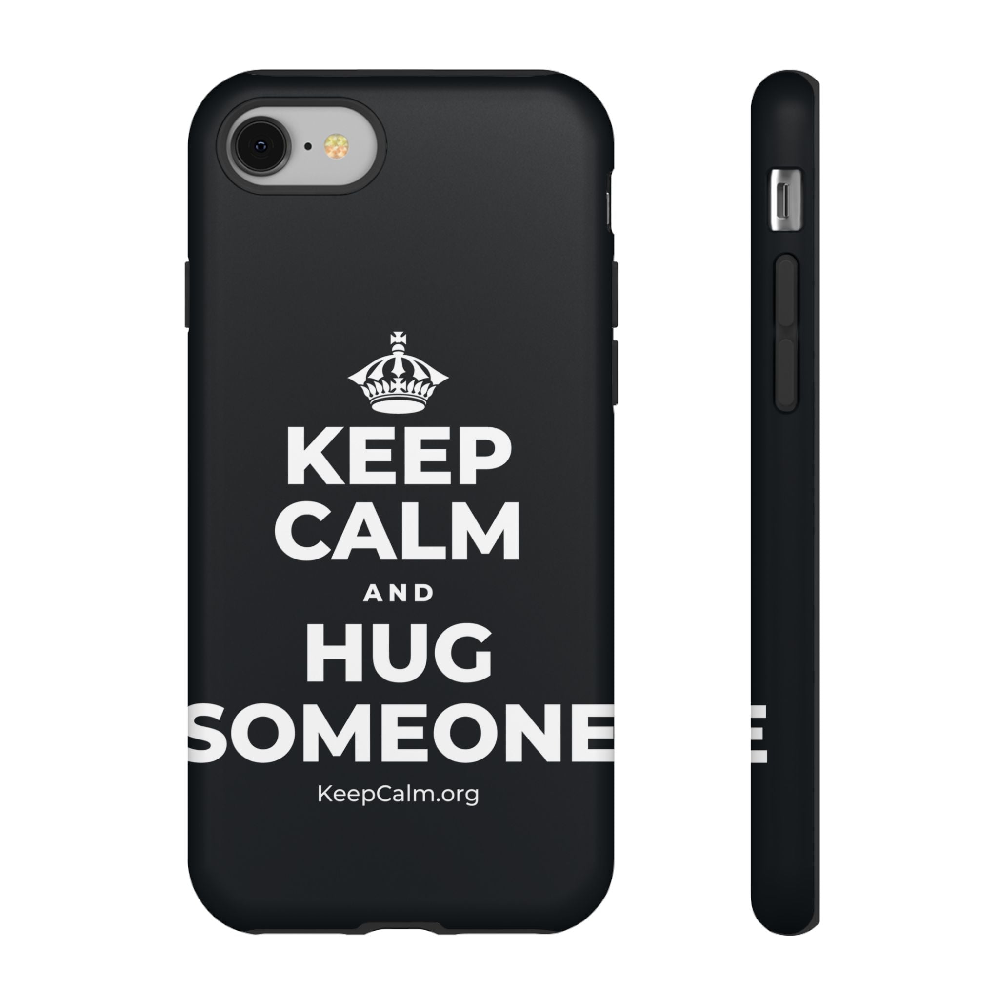 KEEP CALM AND HUG SOMEONE Phone Case (Dark)