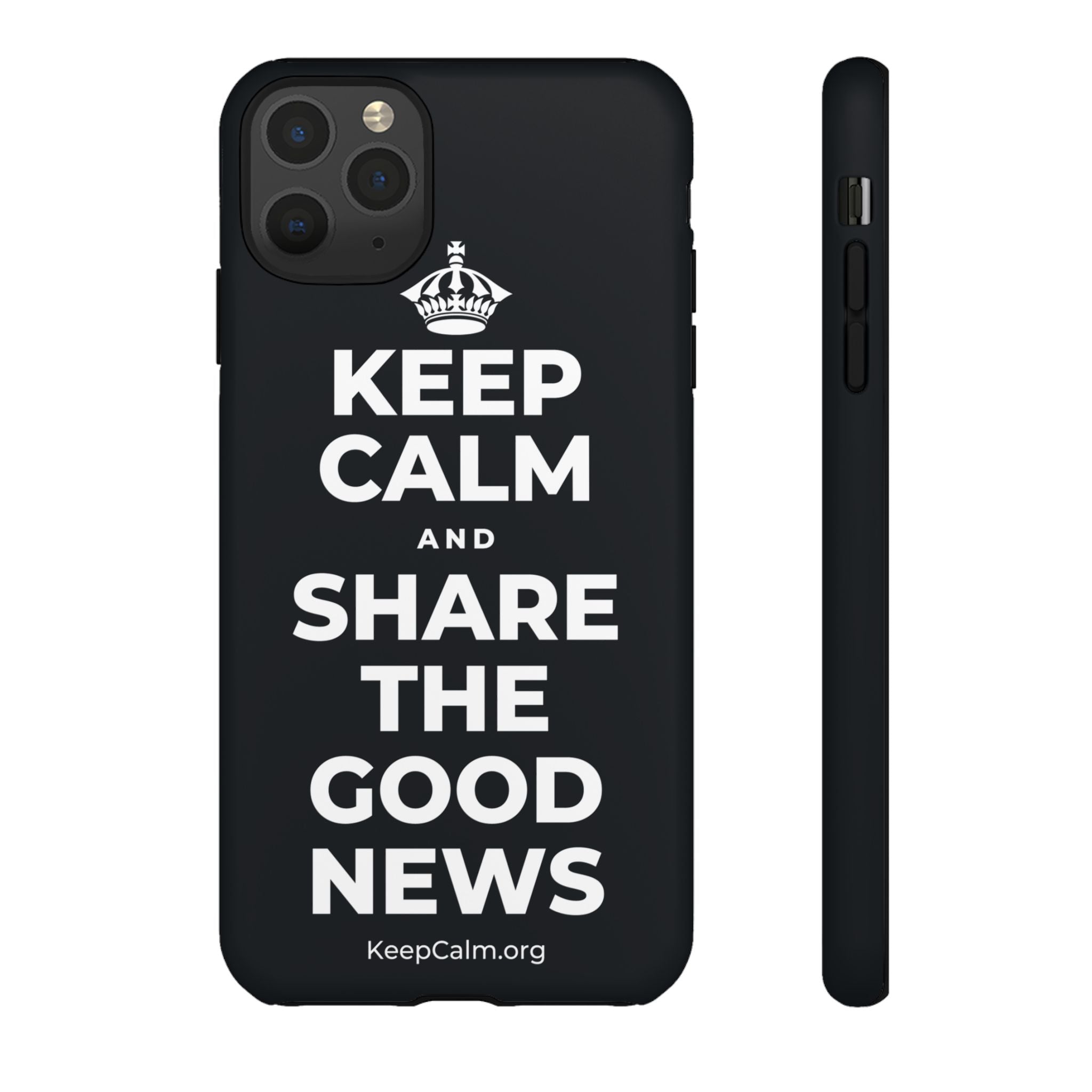 KEEP CALM AND SHARE THE GOOD NEWS Phone Case (Dark)