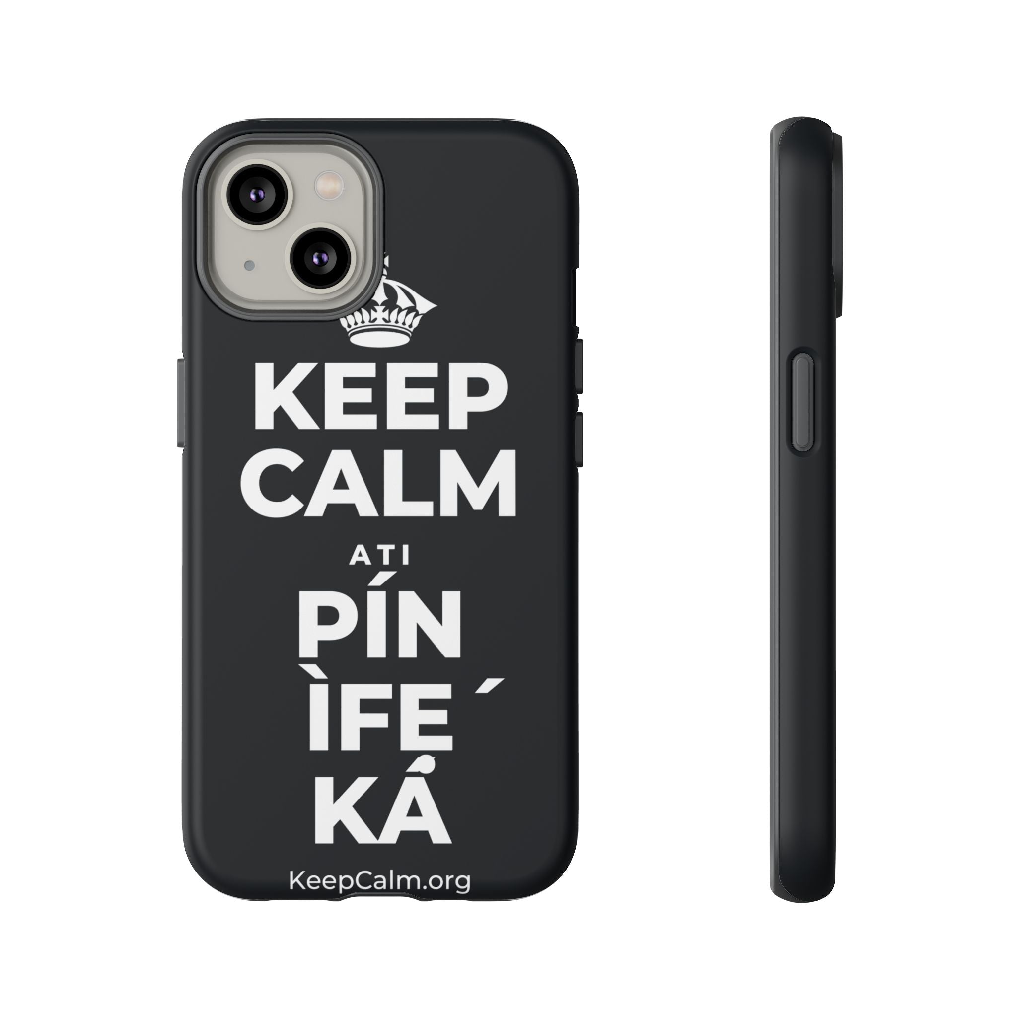 KEEP CALM ATI PÍN ÌFẸ́ KÁ Phone Case (Dark)