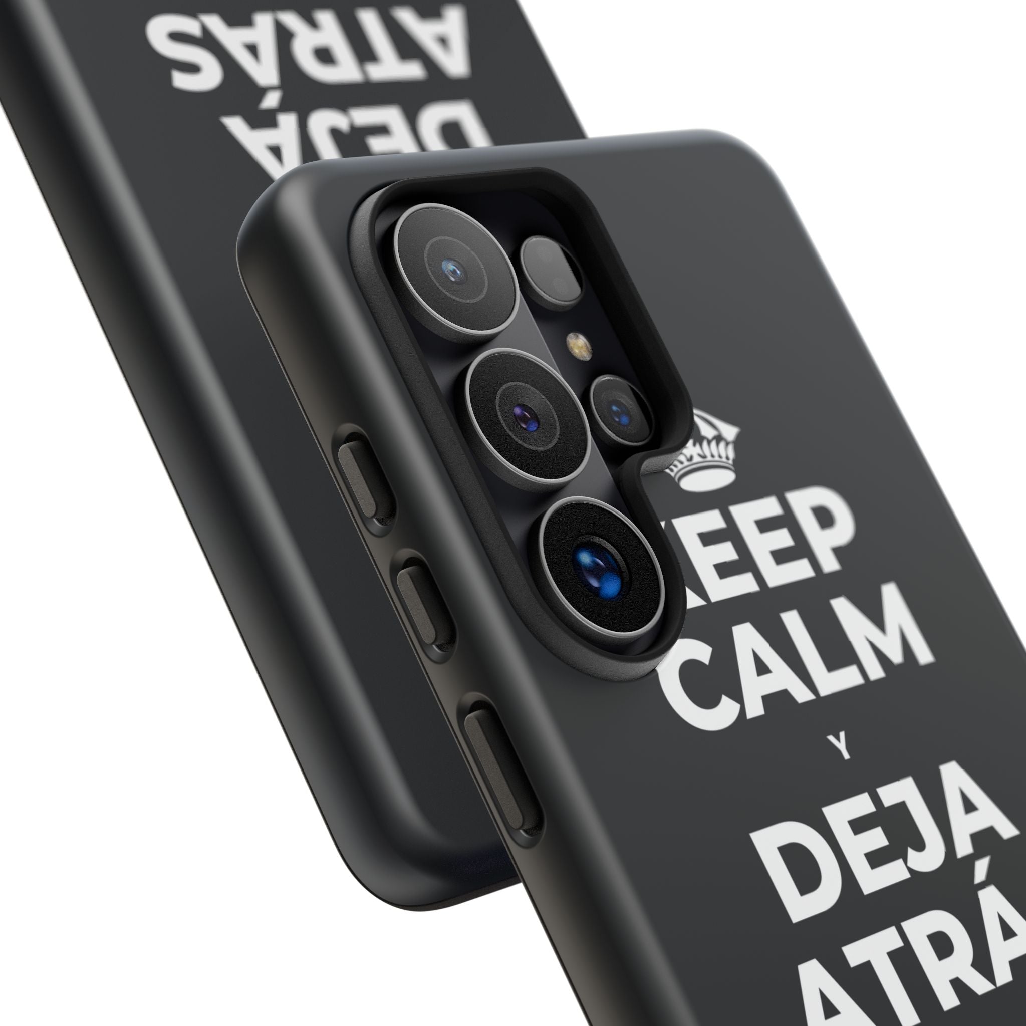 KEEP CALM Y DEJA ATRÁS LAS VIEJAS CARGAS Phone Case (Dark)