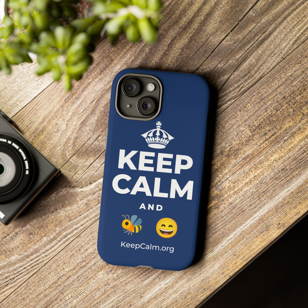 KEEP CALM AND 🐝 😄 Phone Case