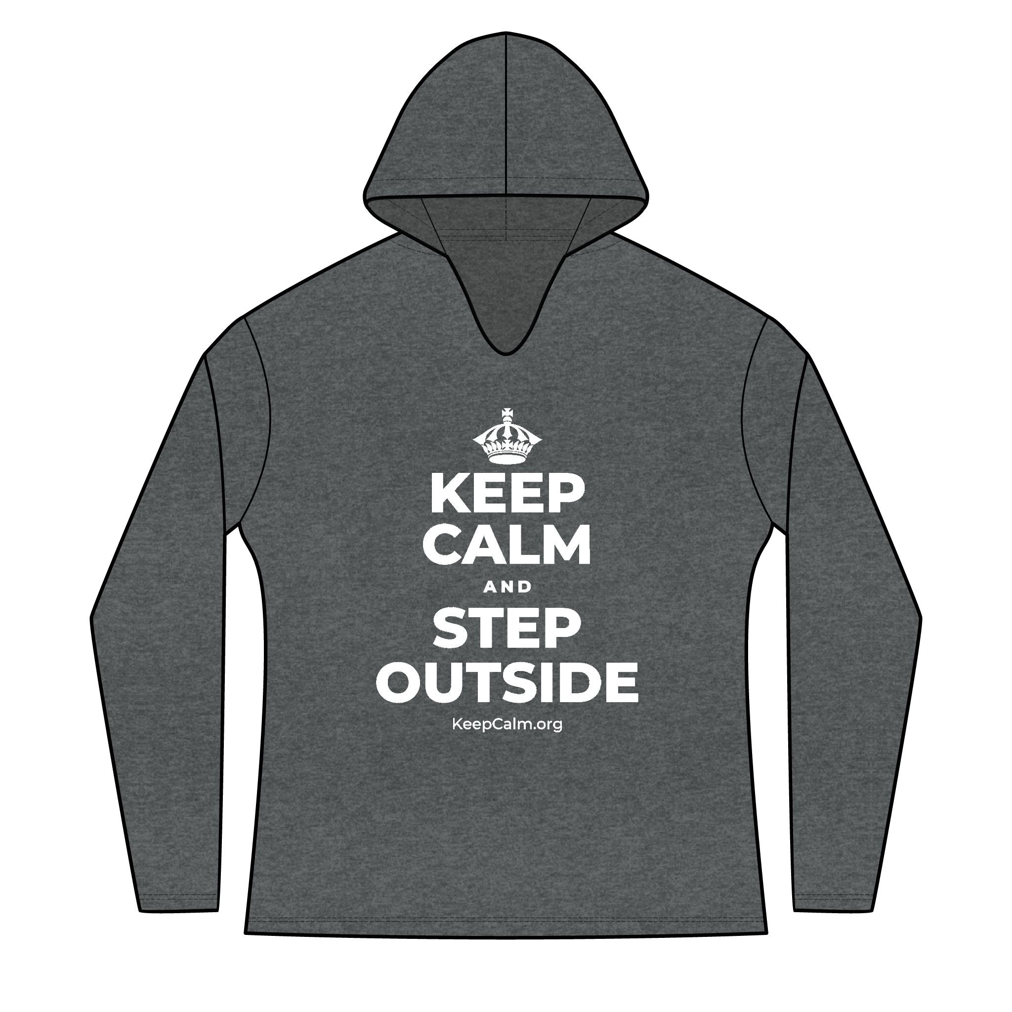 KEEP CALM AND STEP OUTSIDE Women's Long Sleeve Hoodie