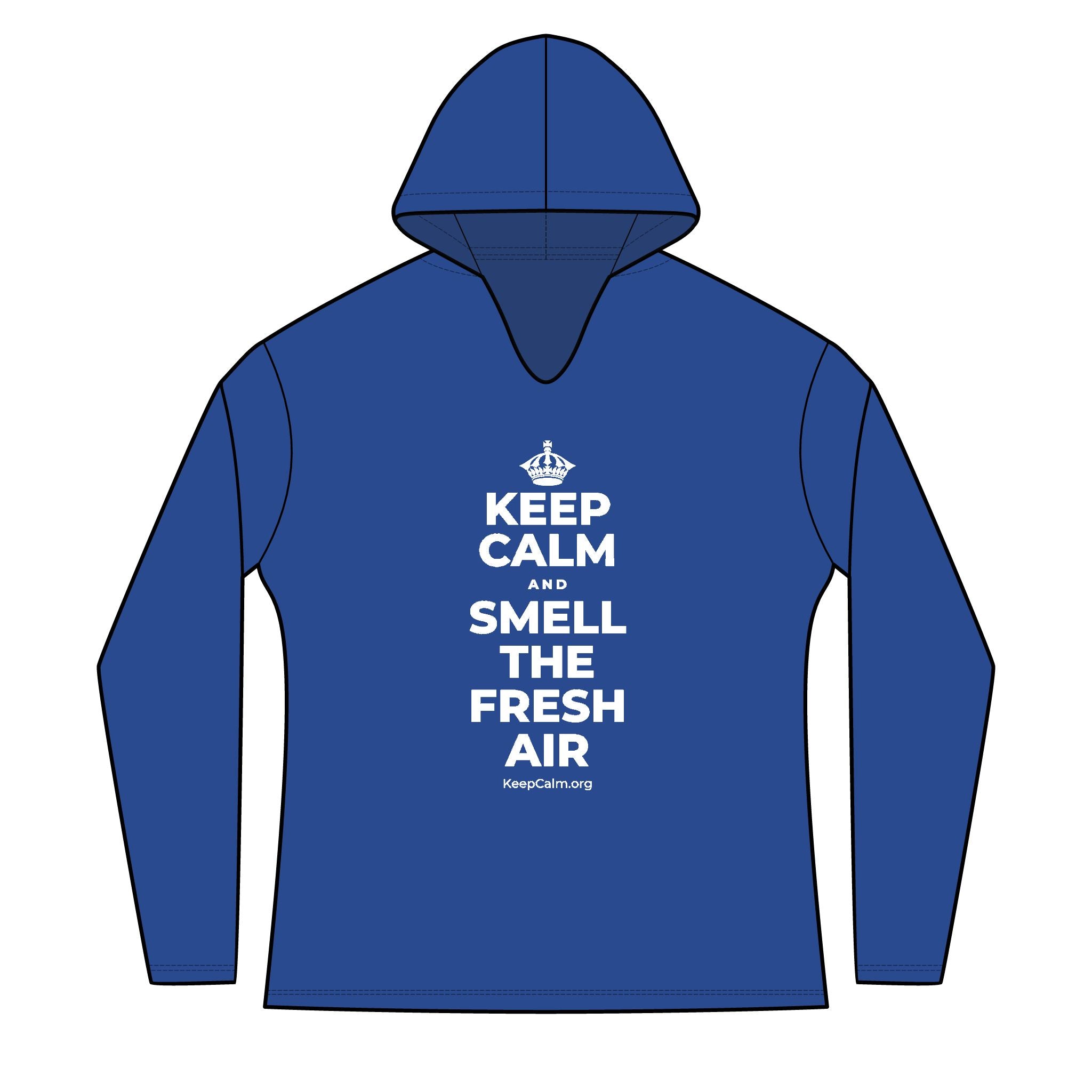 KEEP CALM AND SMELL THE FRESH AIR Women's Long Sleeve Hoodie