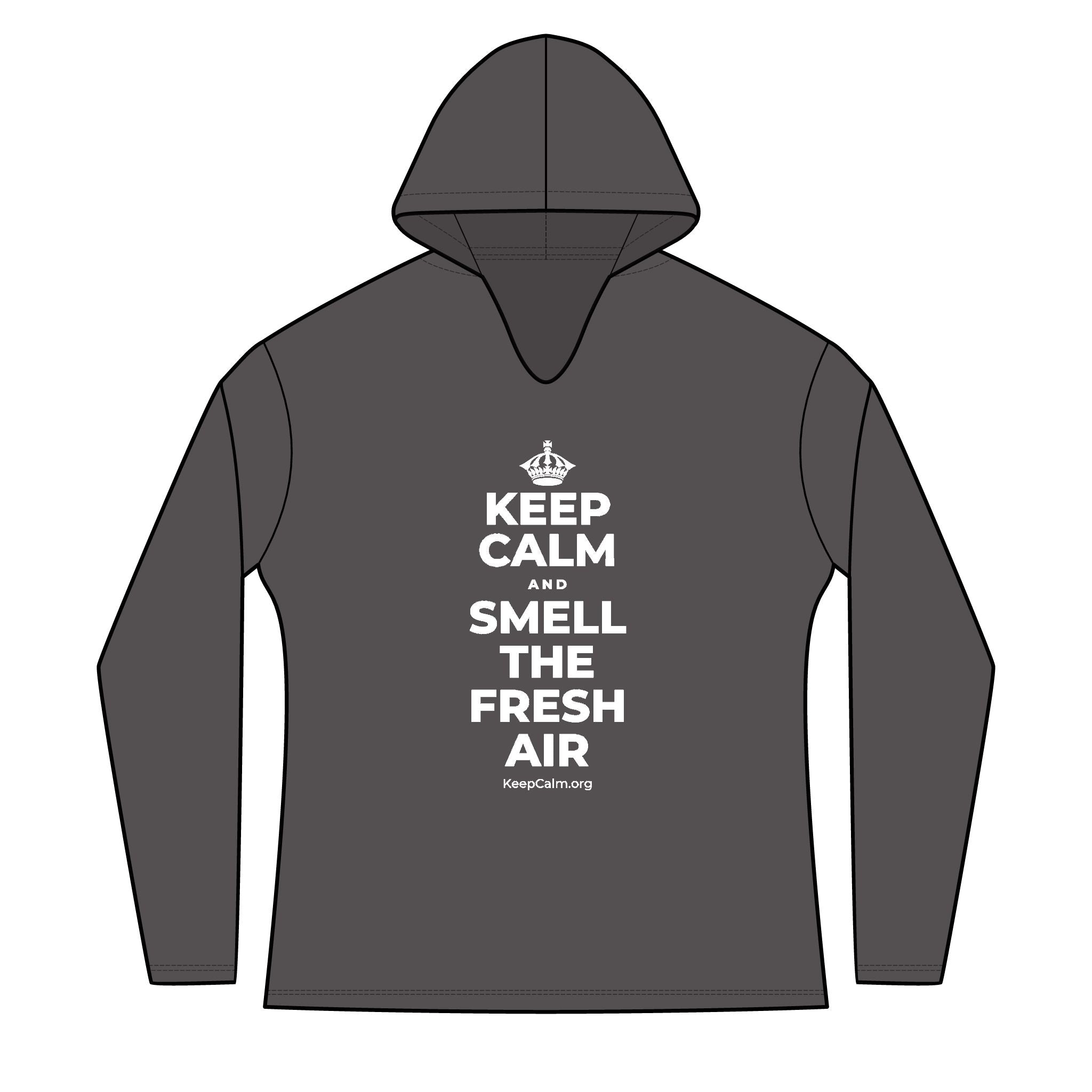 KEEP CALM AND SMELL THE FRESH AIR Women's Long Sleeve Hoodie