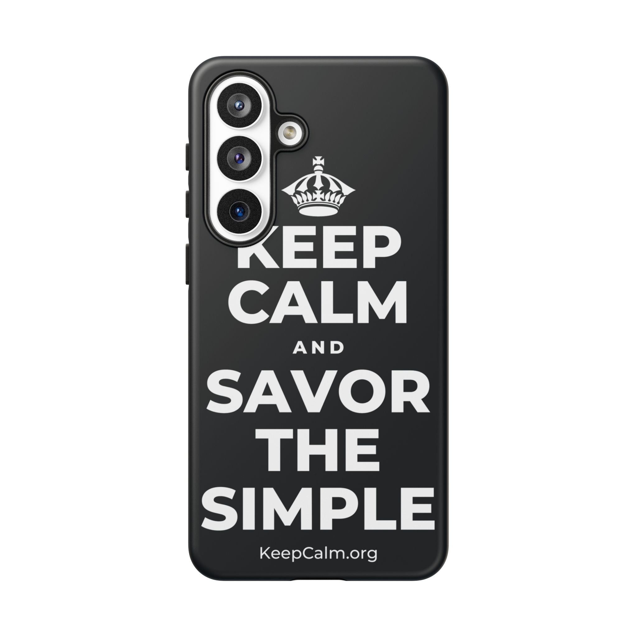 KEEP CALM AND SAVOR THE SIMPLE Phone Case (Dark)