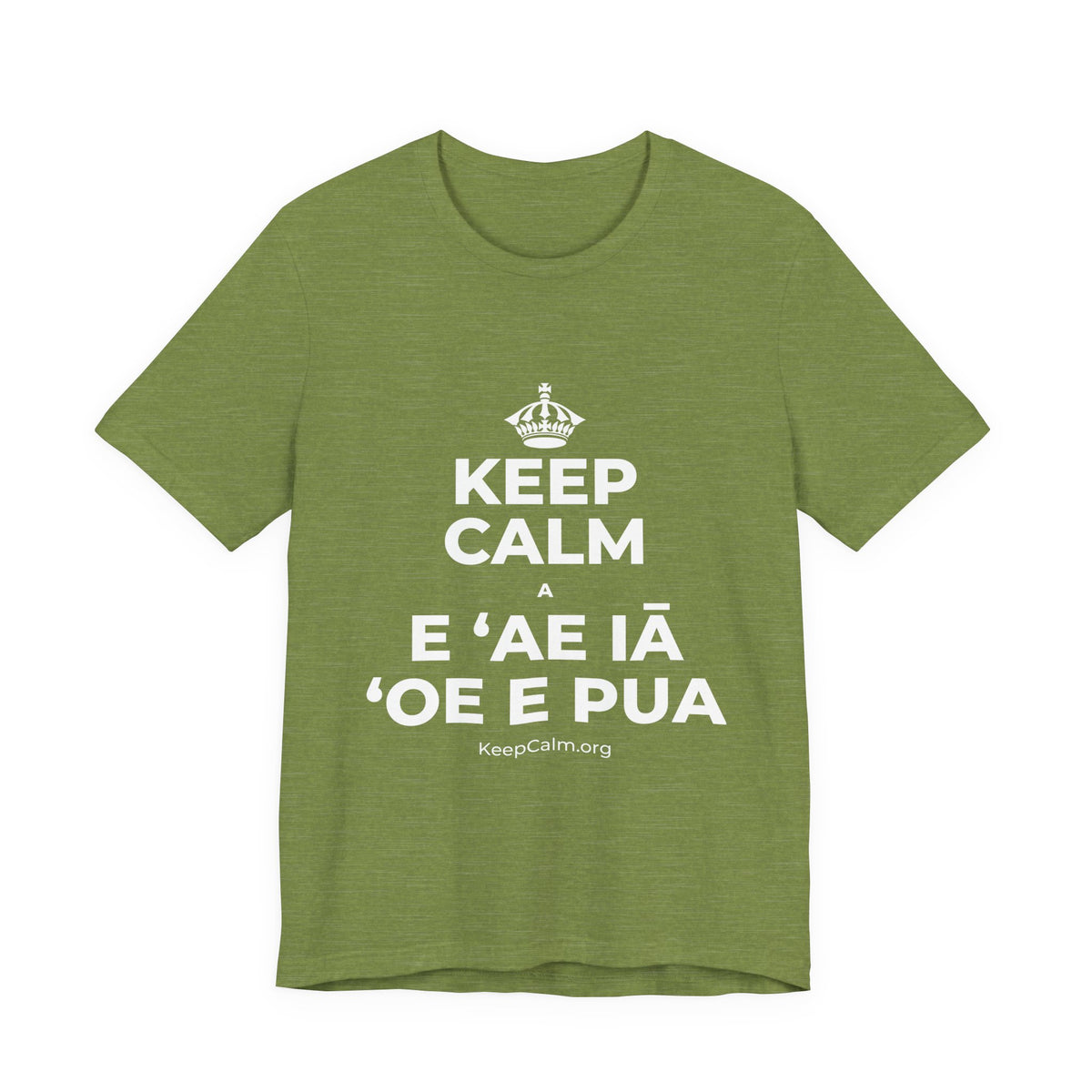 KEEP CALM A E ʻAE IĀ ʻOE E PUA T-Shirt (Baby Blue–Silver)