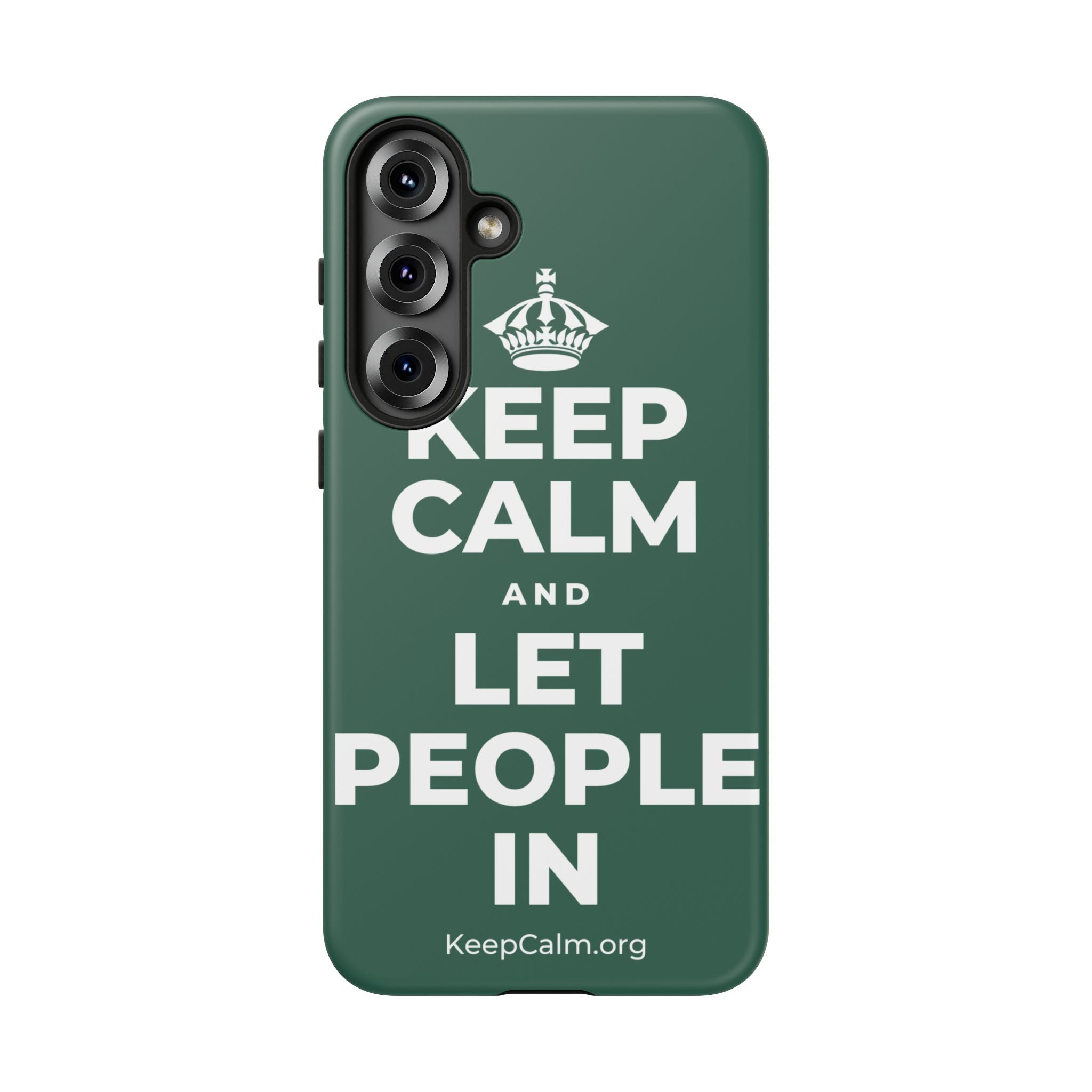 KEEP CALM AND LET PEOPLE IN Phone Case