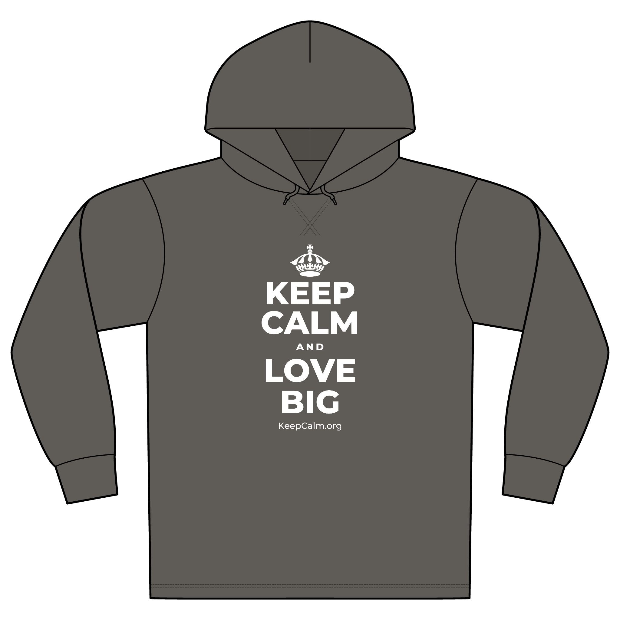 KEEP CALM AND LOVE BIG Organic Hoodie Tee