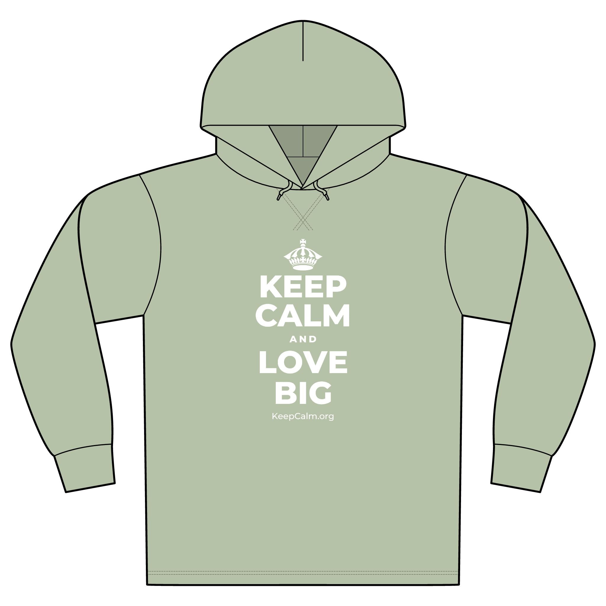 KEEP CALM AND LOVE BIG Organic Hoodie Tee