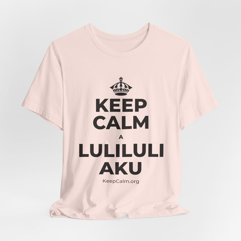 KEEP CALM A LULILULI AKU T-Shirt (Soft Cream–Heather Mauve)