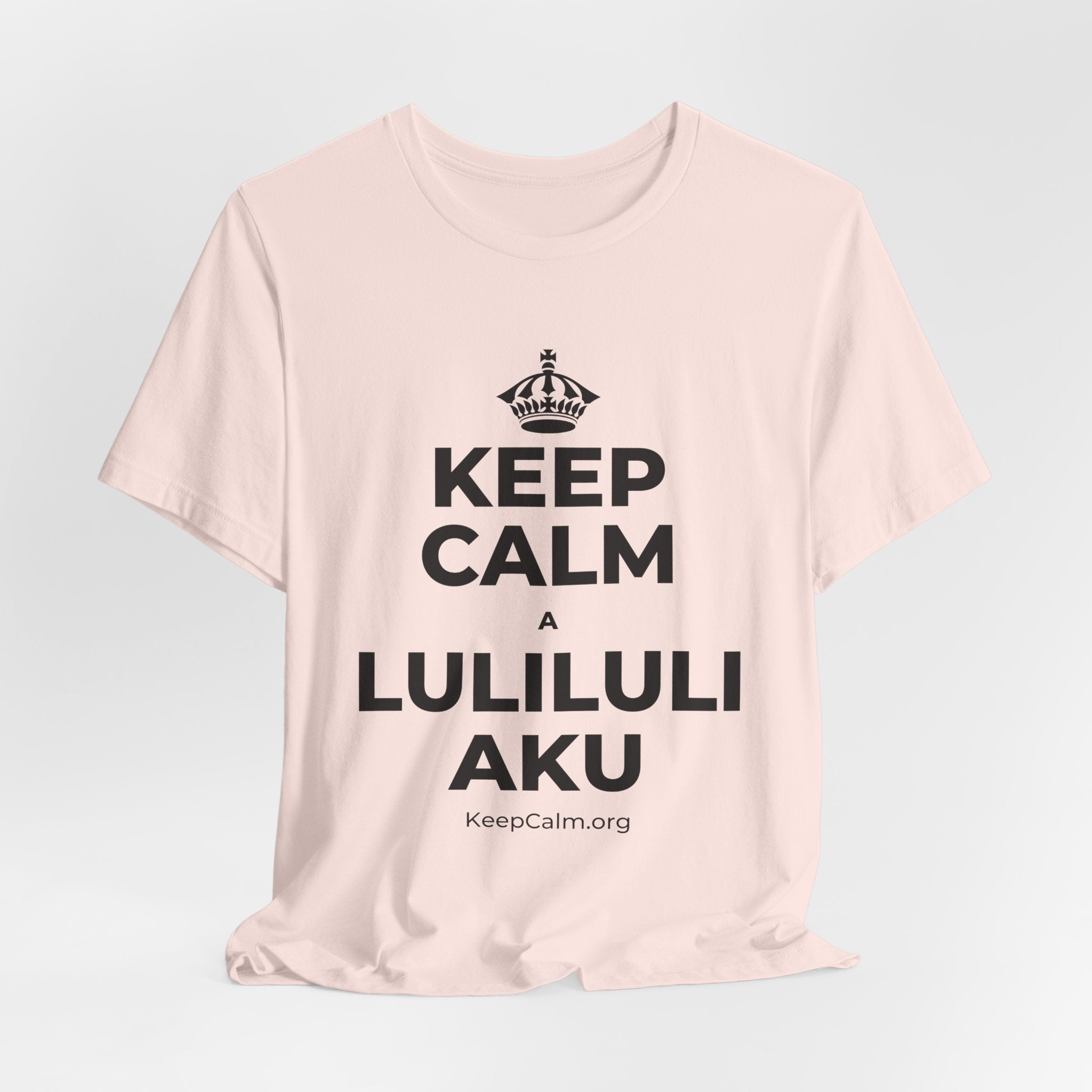 KEEP CALM A LULILULI AKU T-Shirt (Soft Cream–Heather Mauve)