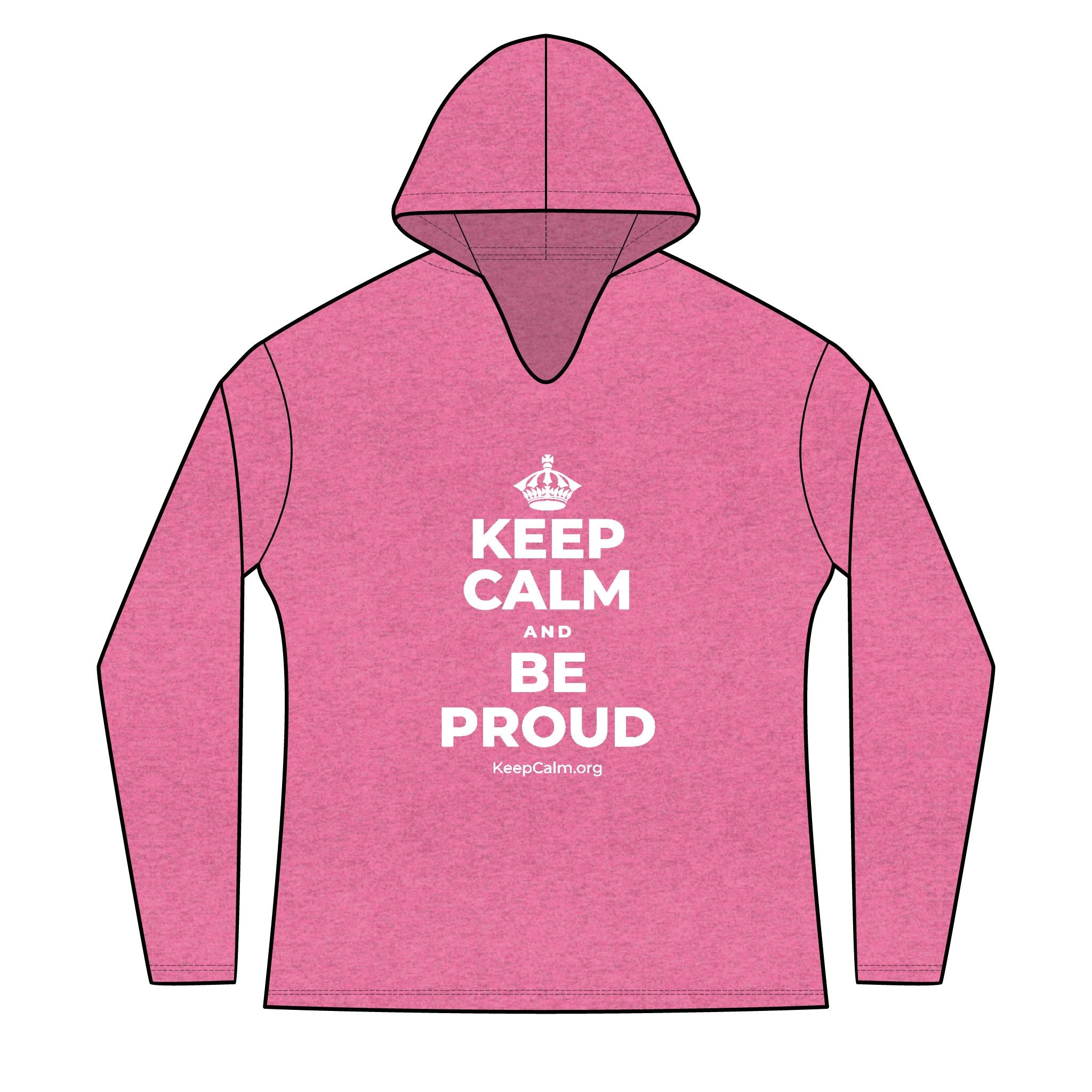 KEEP CALM AND BE PROUD Women's Long Sleeve Hoodie