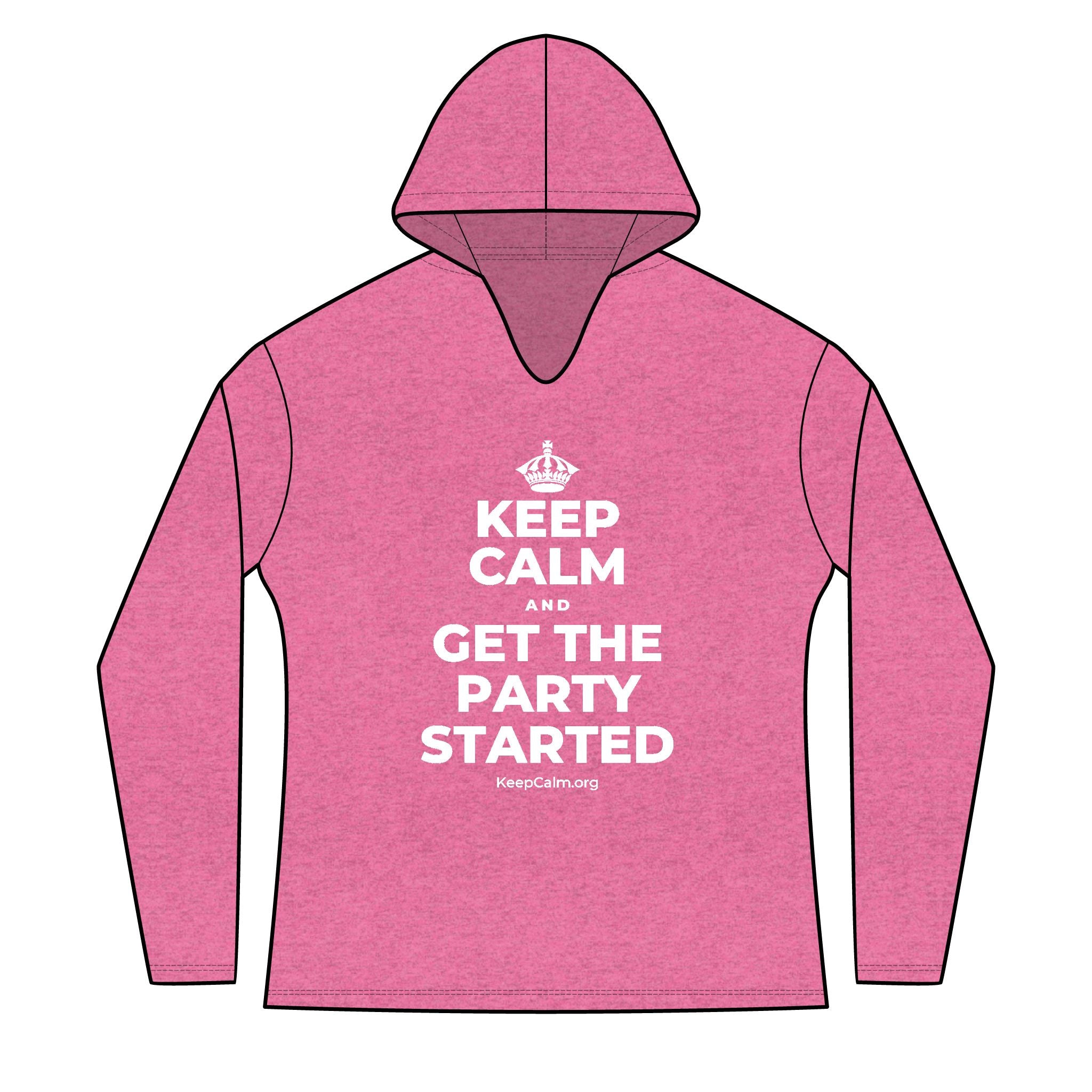 KEEP CALM AND GET THE PARTY STARTED Women's Long Sleeve Hoodie