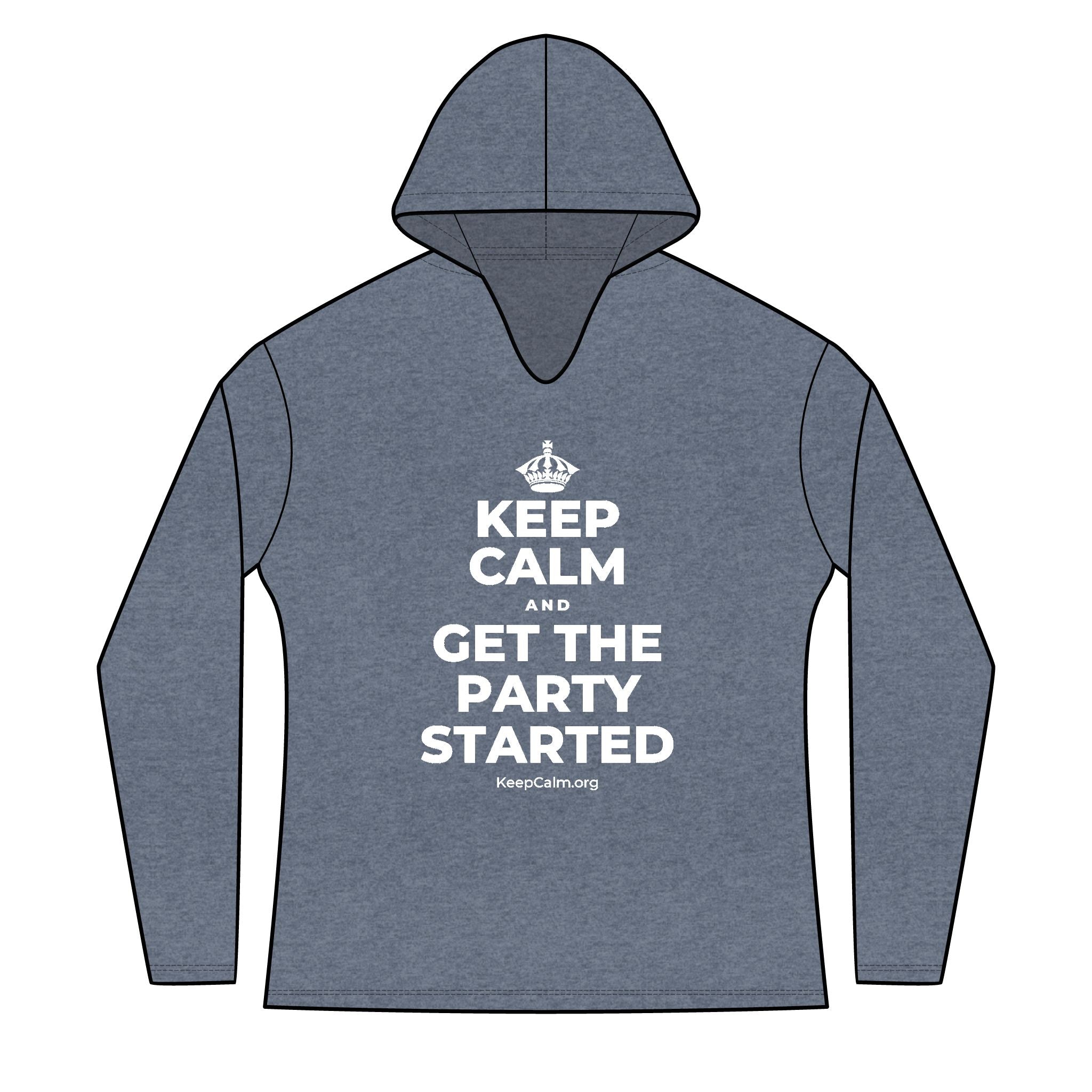 KEEP CALM AND GET THE PARTY STARTED Women's Long Sleeve Hoodie