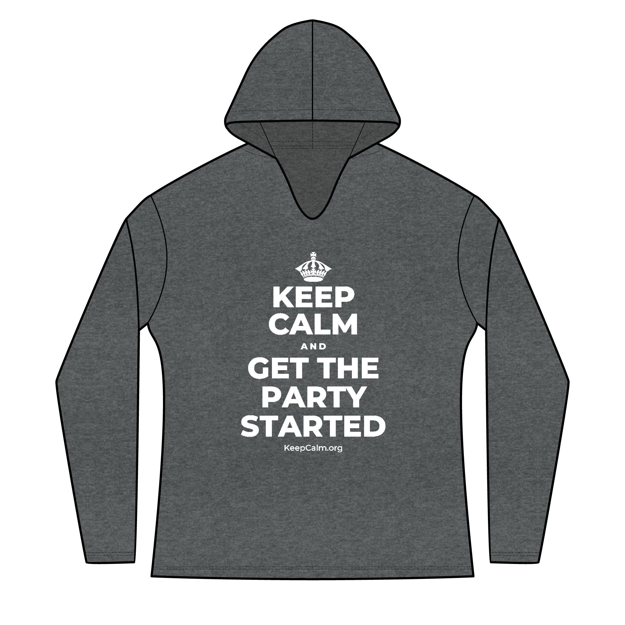 KEEP CALM AND GET THE PARTY STARTED Women's Long Sleeve Hoodie