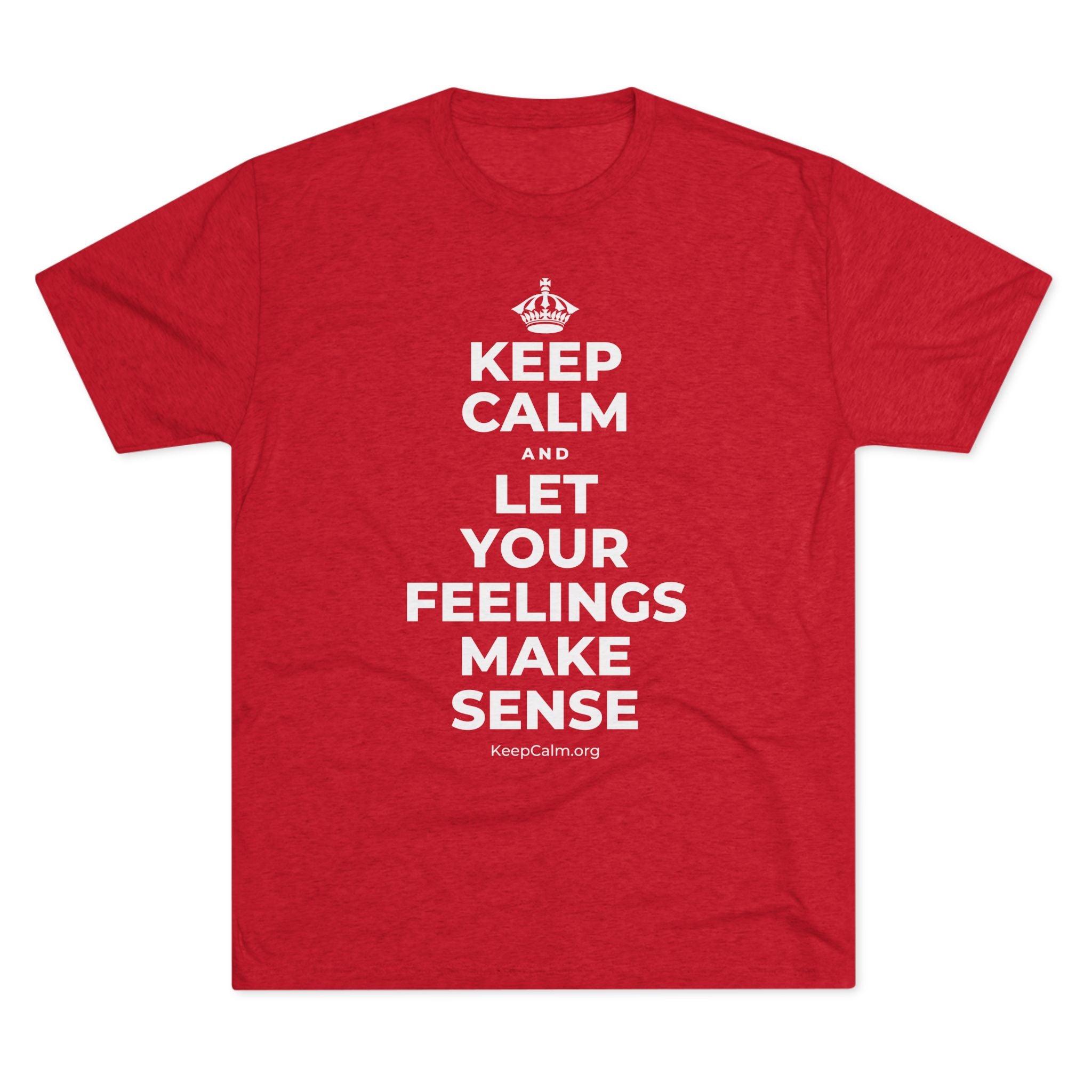KEEP CALM AND LET YOUR FEELINGS MAKE SENSE Tri-Blend Tee