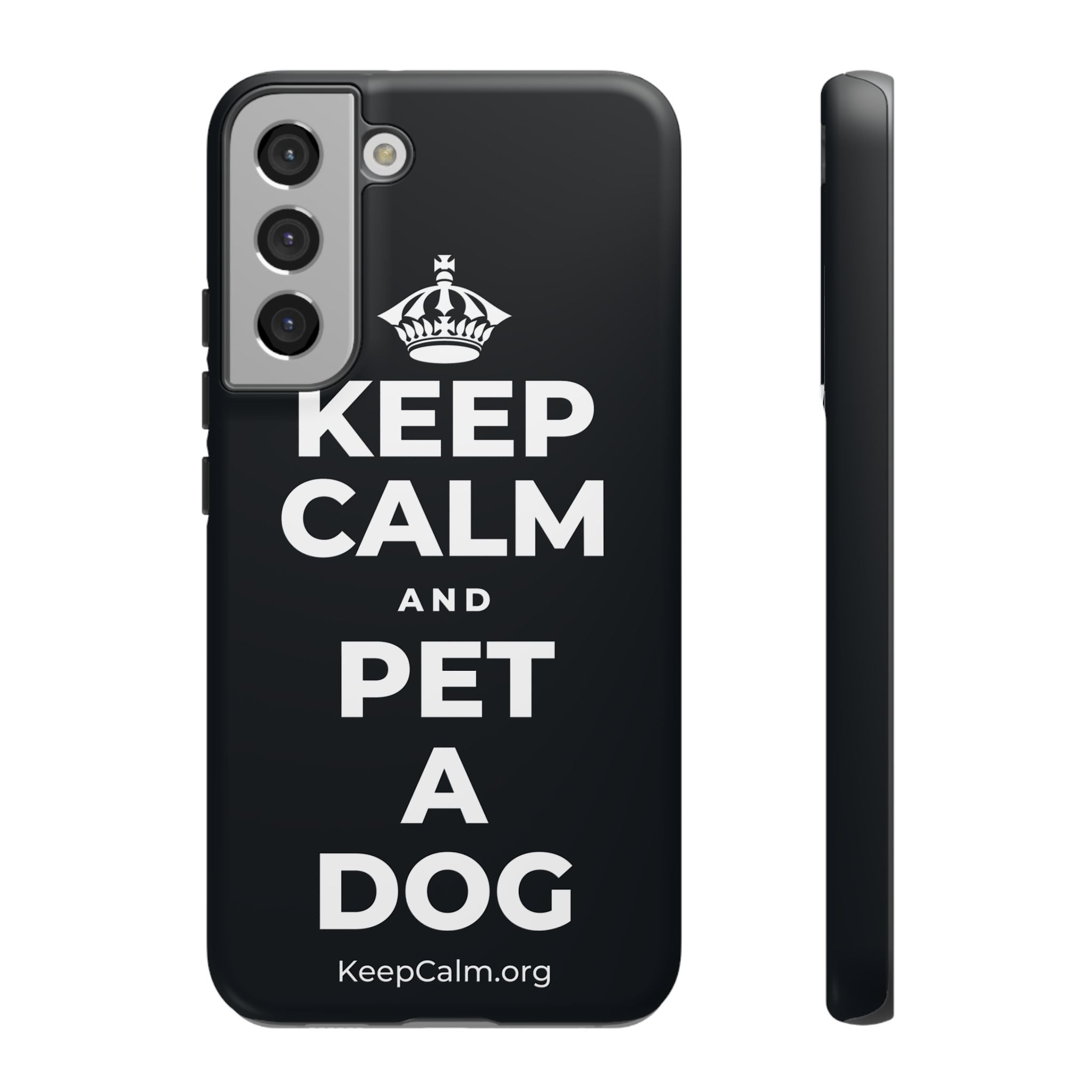 KEEP CALM AND PET A DOG Phone Case (Dark)