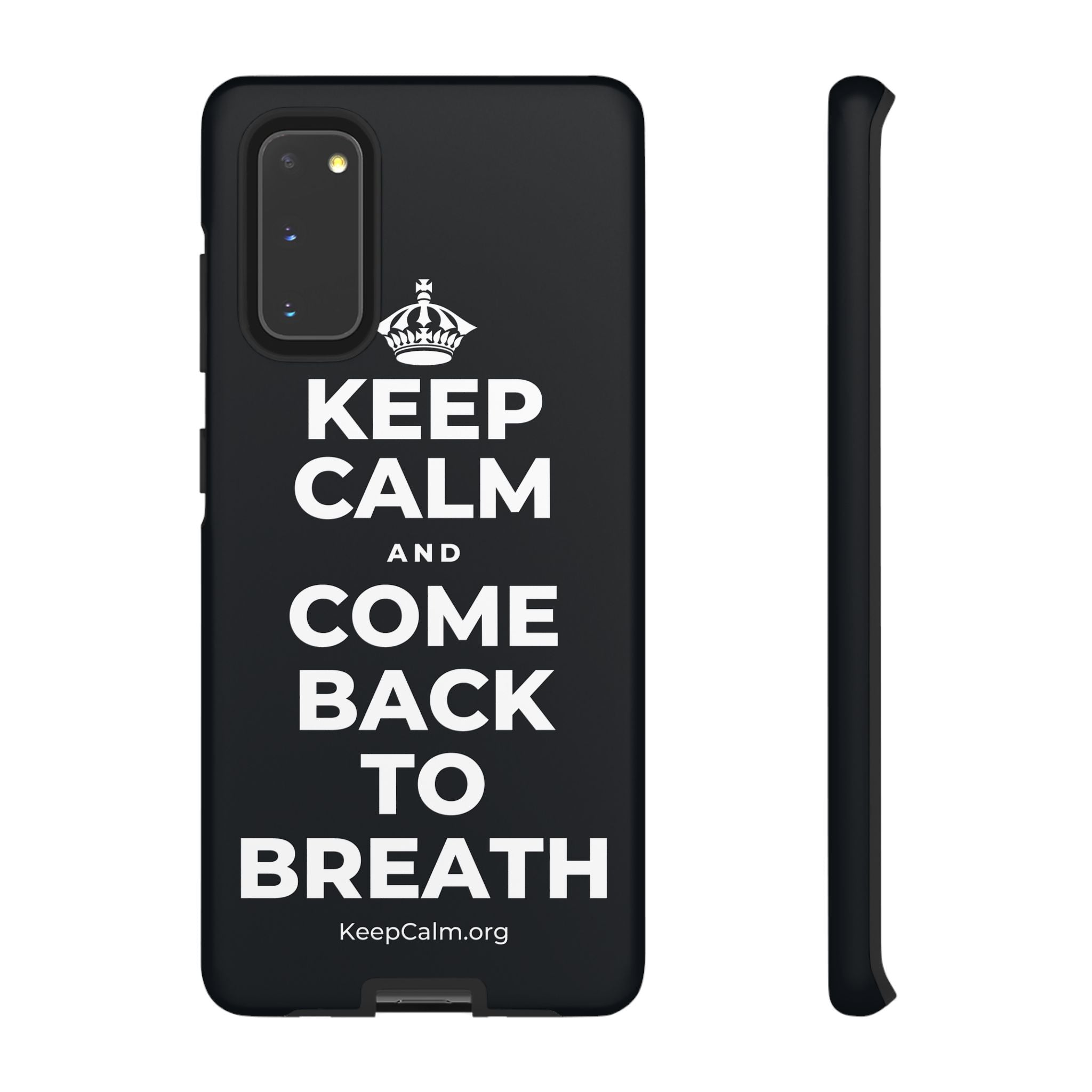 KEEP CALM AND COME BACK TO BREATH Phone Case (Dark)