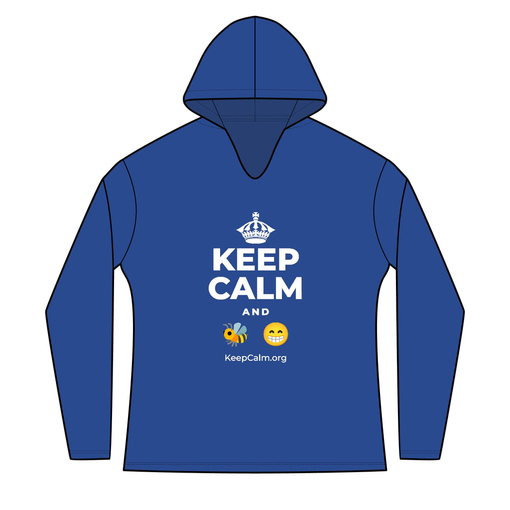 KEEP CALM AND BEE HAPPY Women's Long Sleeve Hoodie