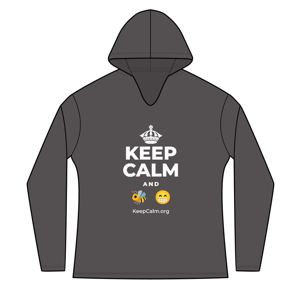 KEEP CALM AND BEE HAPPY Women's Long Sleeve Hoodie