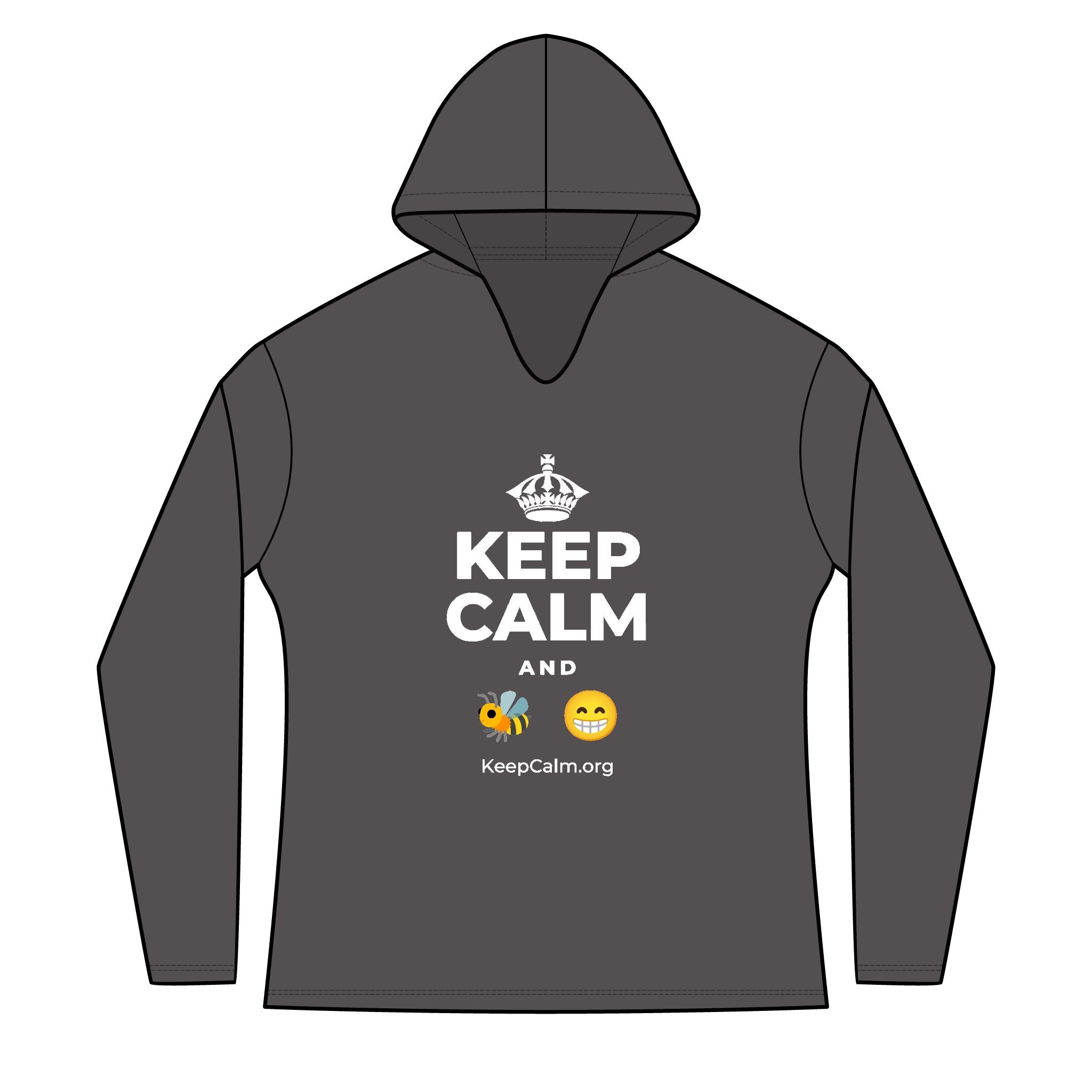 KEEP CALM AND BEE HAPPY Women's Long Sleeve Hoodie
