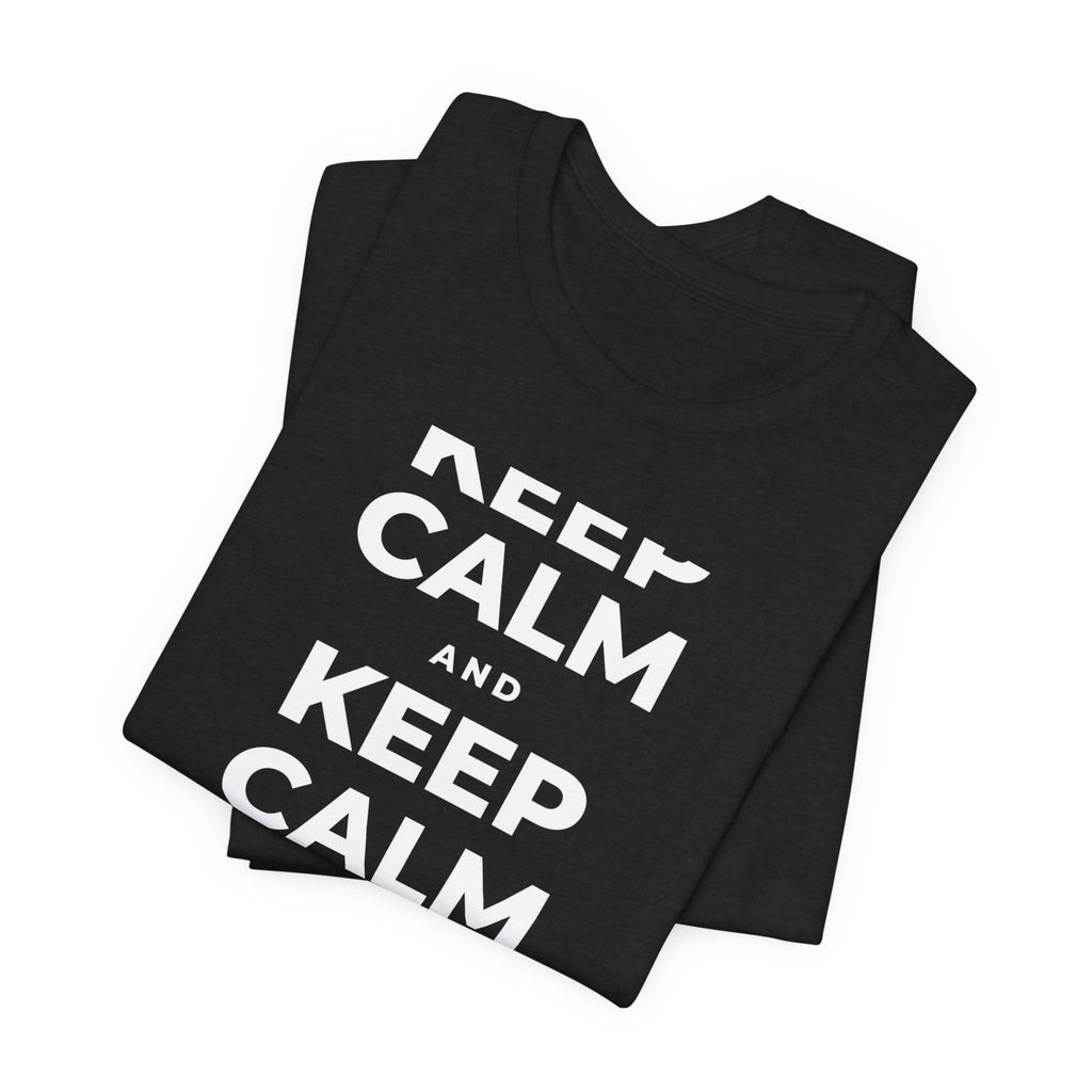 KEEP CALM AND TAKE A WALK T-Shirt (Soft Cream–Heather Mauve)