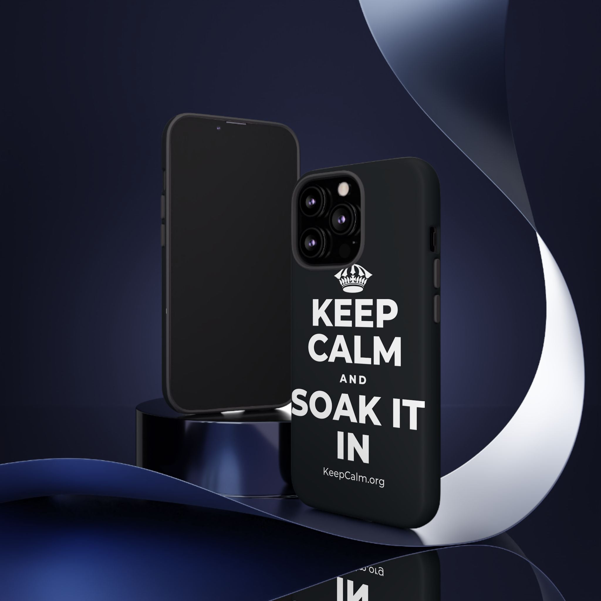 KEEP CALM AND SOAK IT IN Phone Case (Dark)