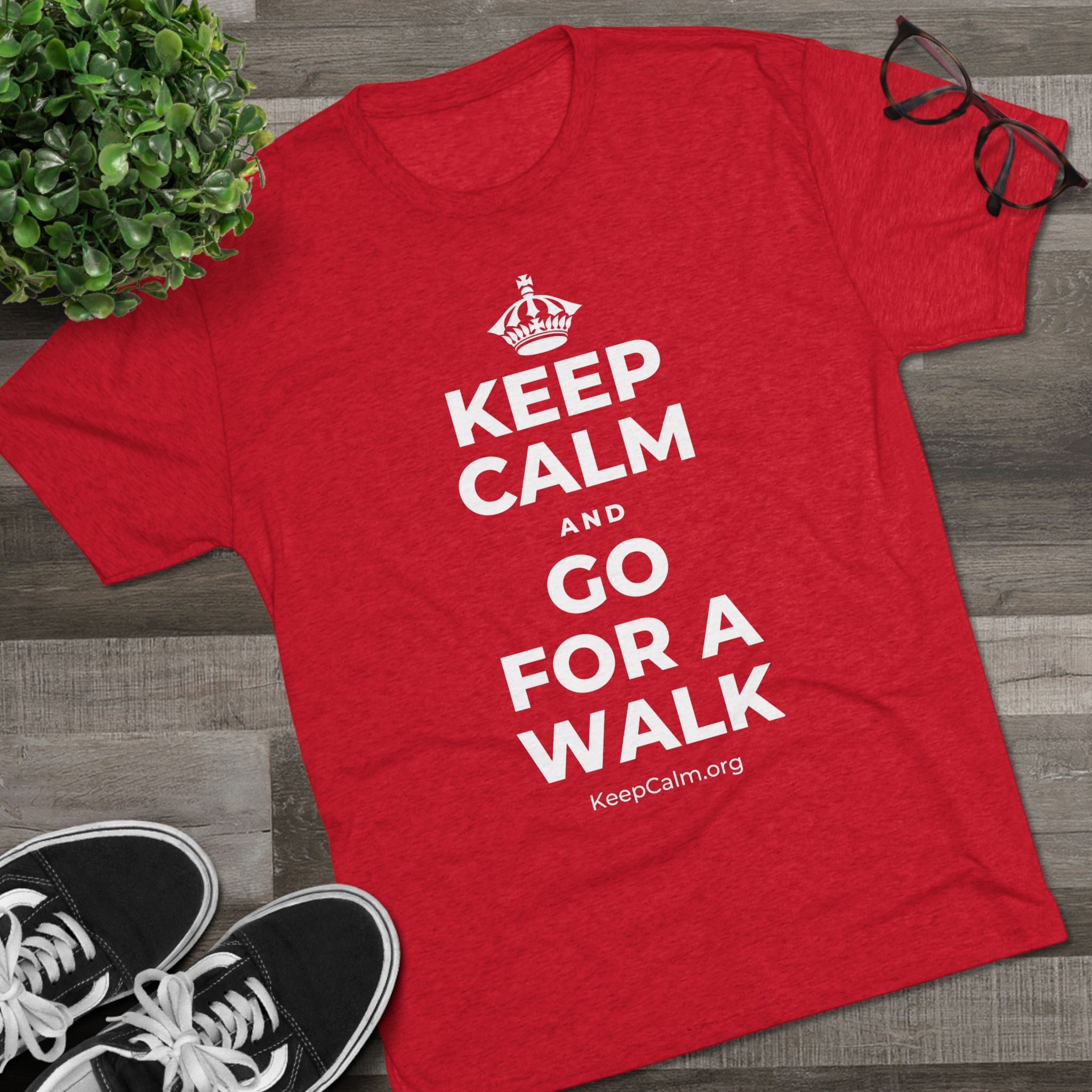 KEEP CALM AND GO FOR A WALK Tri-Blend Tee