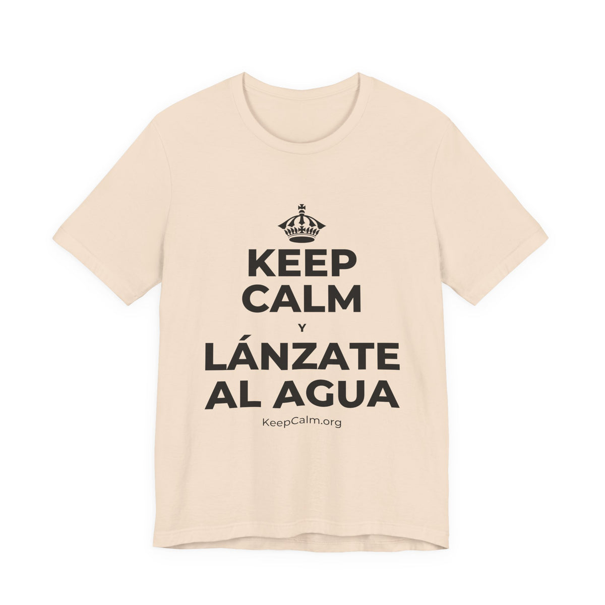 KEEP CALM Y LÁNZATE AL AGUA T-Shirt (Soft Cream–Heather Mauve)
