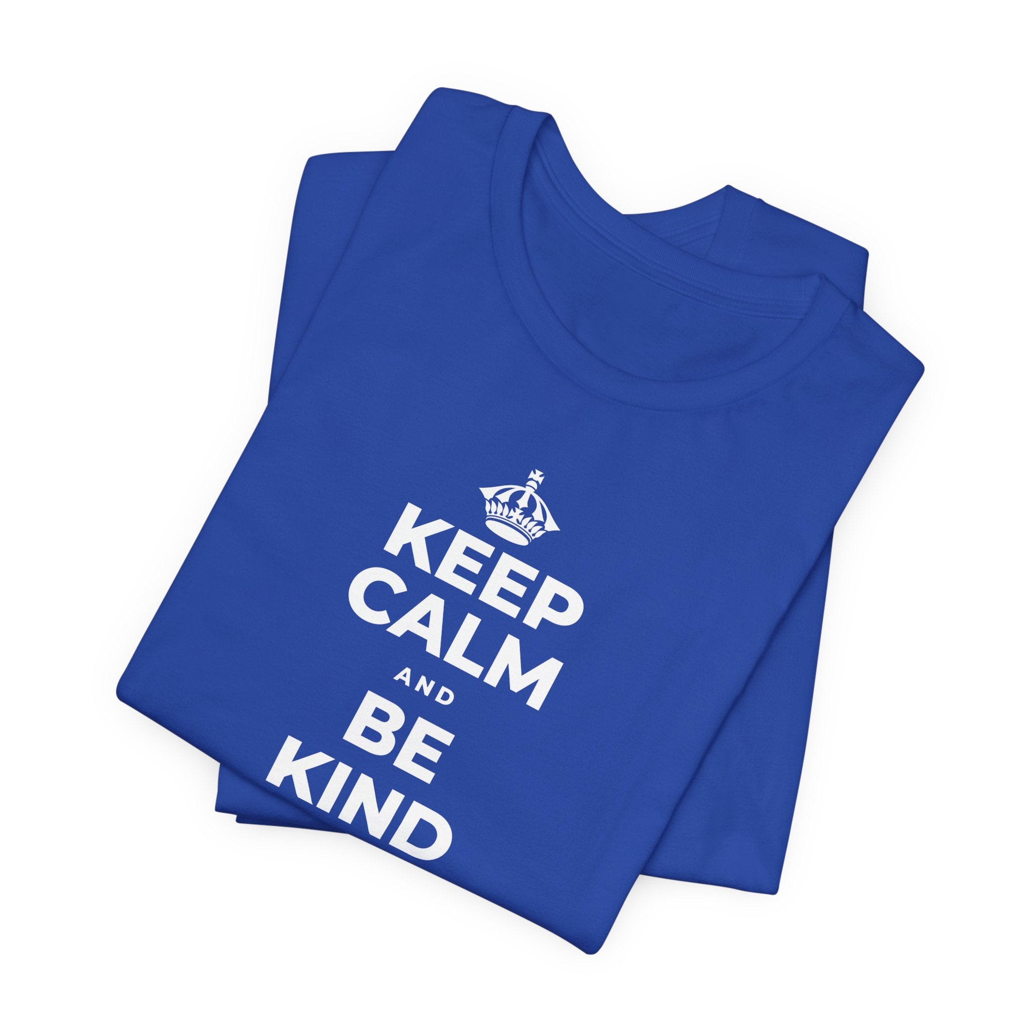 KEEP CALM AND BE KIND TO THE NEW KID T-Shirt (Soft Cream–Heather Mauve)