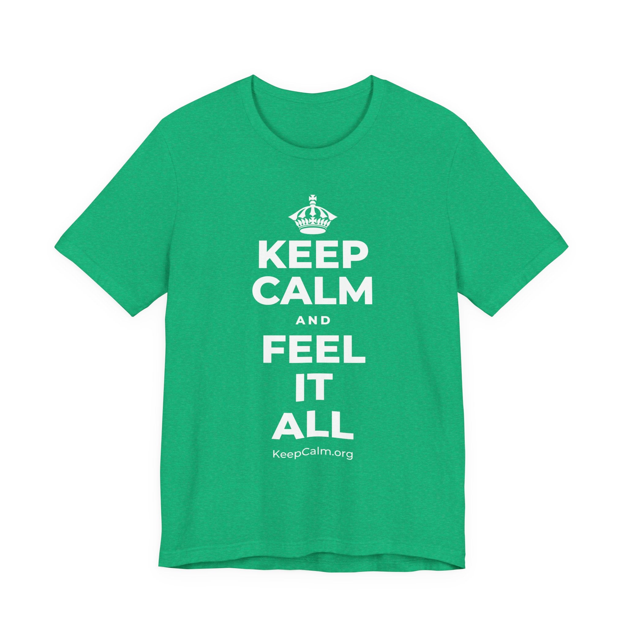 KEEP CALM AND FEEL IT ALL T-Shirt (Baby Blue–Silver)
